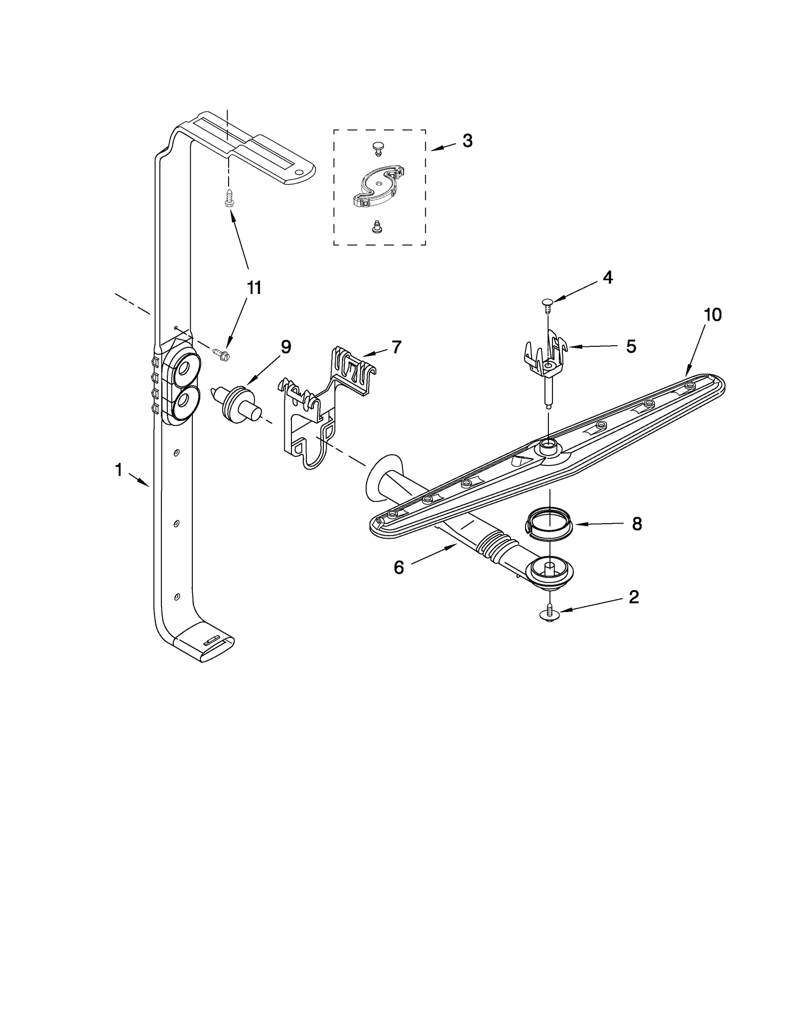 UPPER WASH AND RINSE PARTS