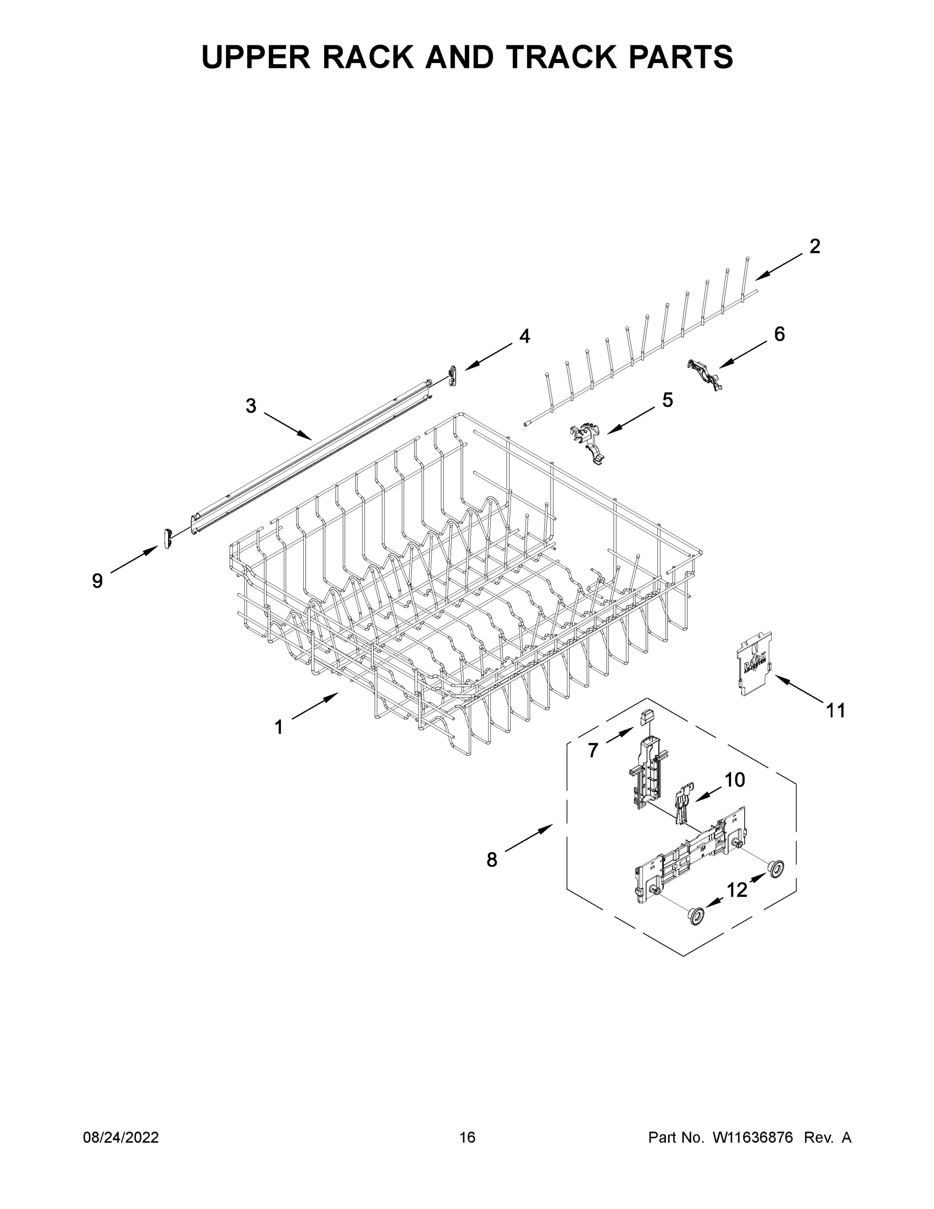 09 - UPPER RACK AND TRACK PARTS