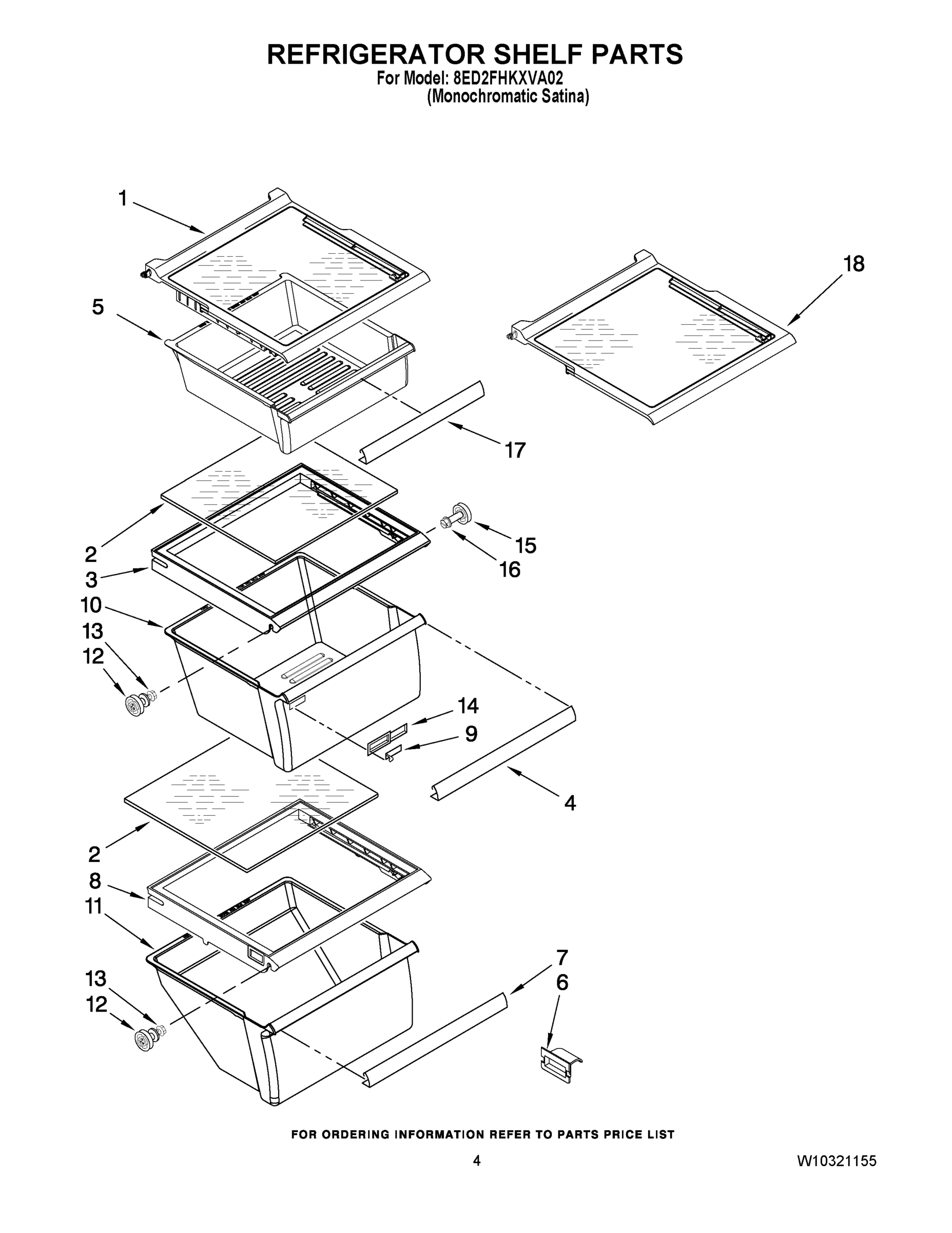 03 - REFRIGERATOR SHELF PARTS