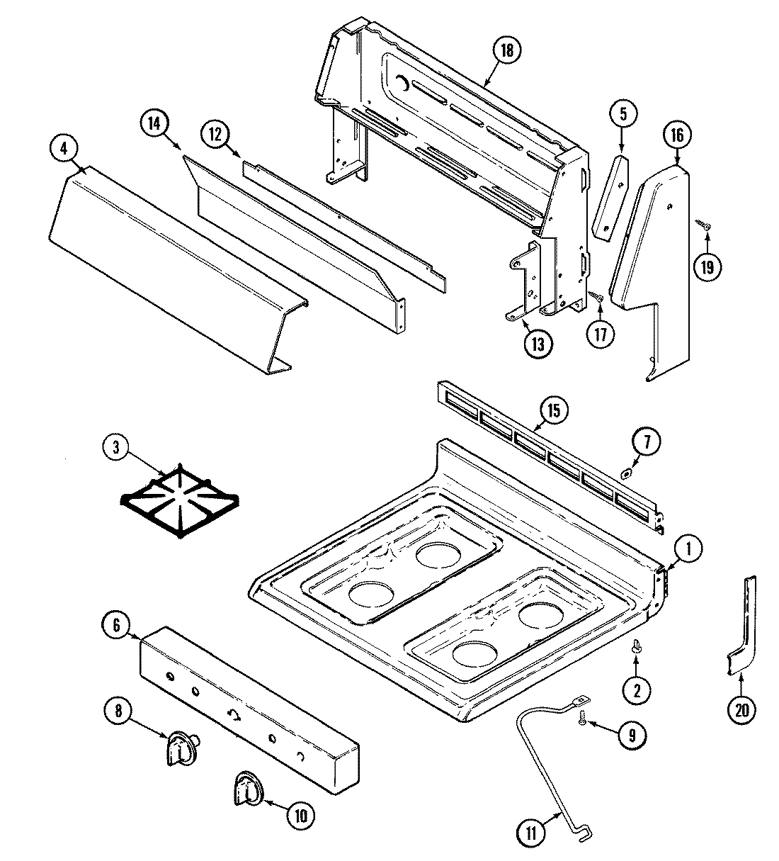 02 - CONTROL PANEL/TOP ASSEMBLY