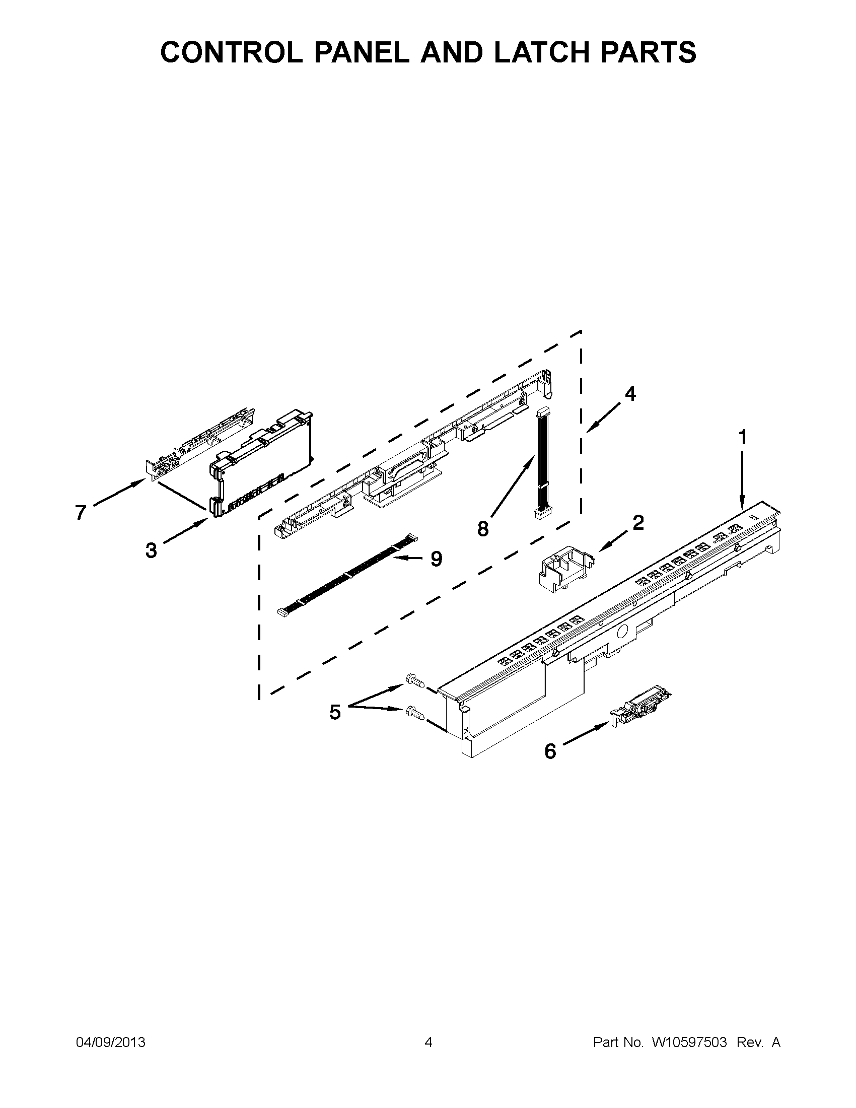 02 - CONTROL PANEL AND LATCH PARTS