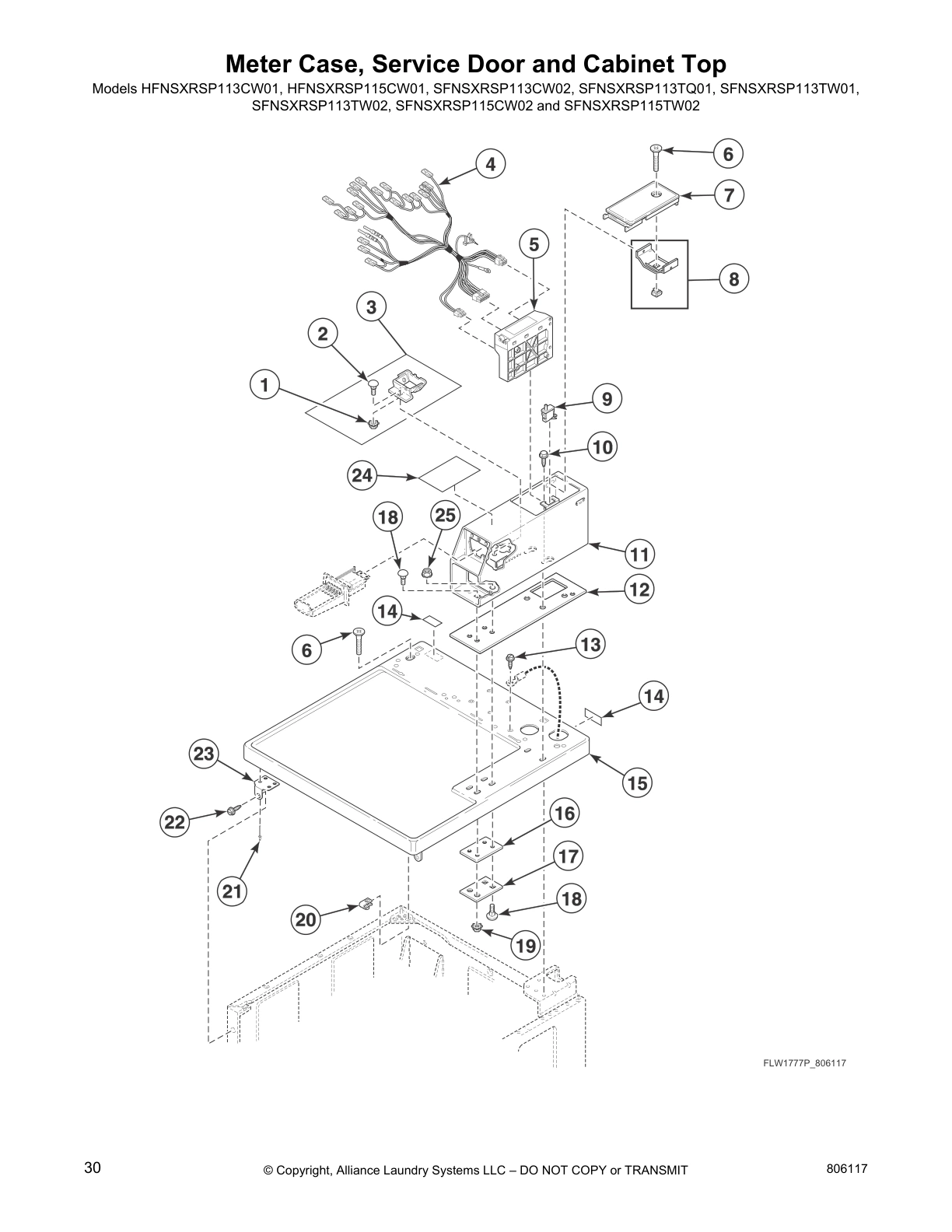 Meter Case, Service Door and Cabinet Top