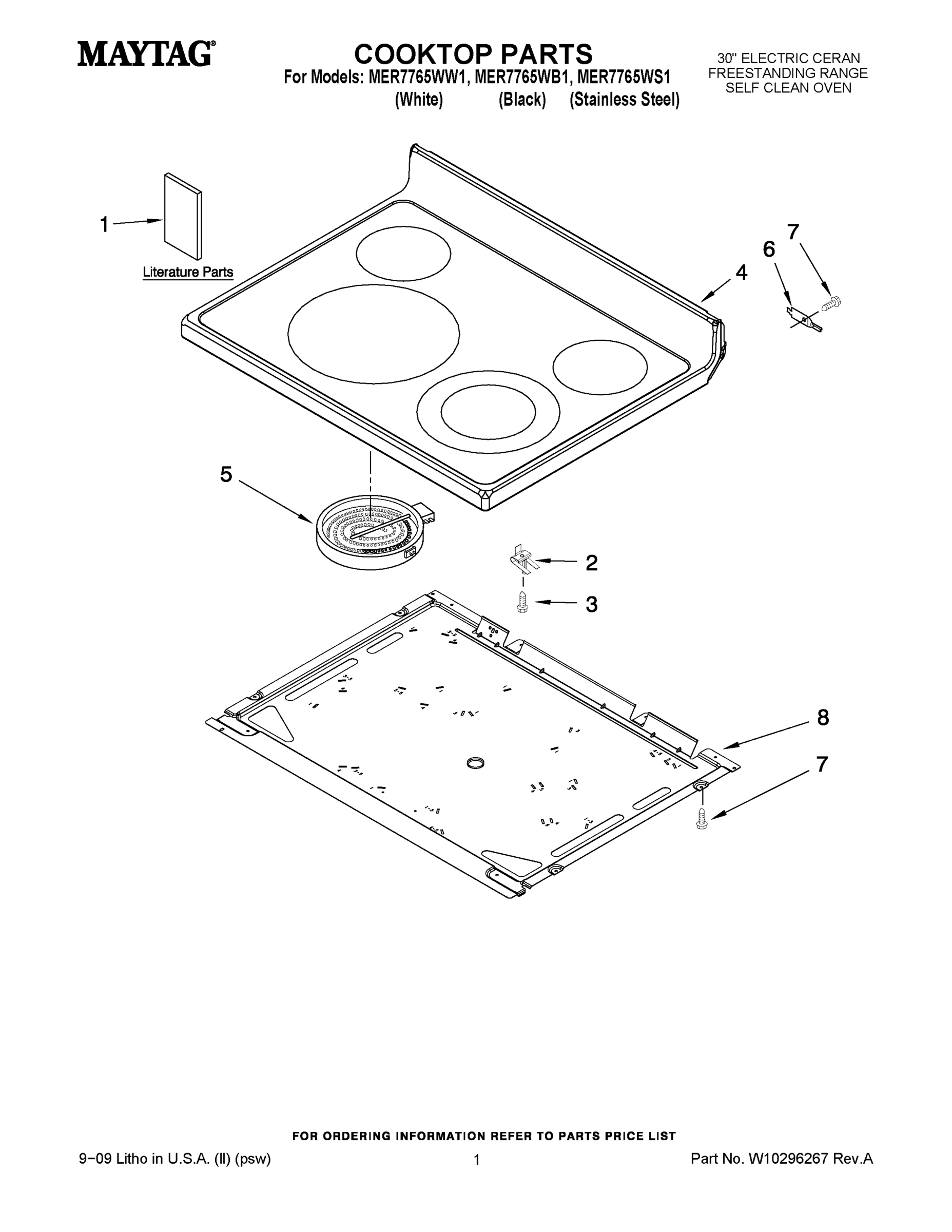 01 - COOKTOP PARTS
