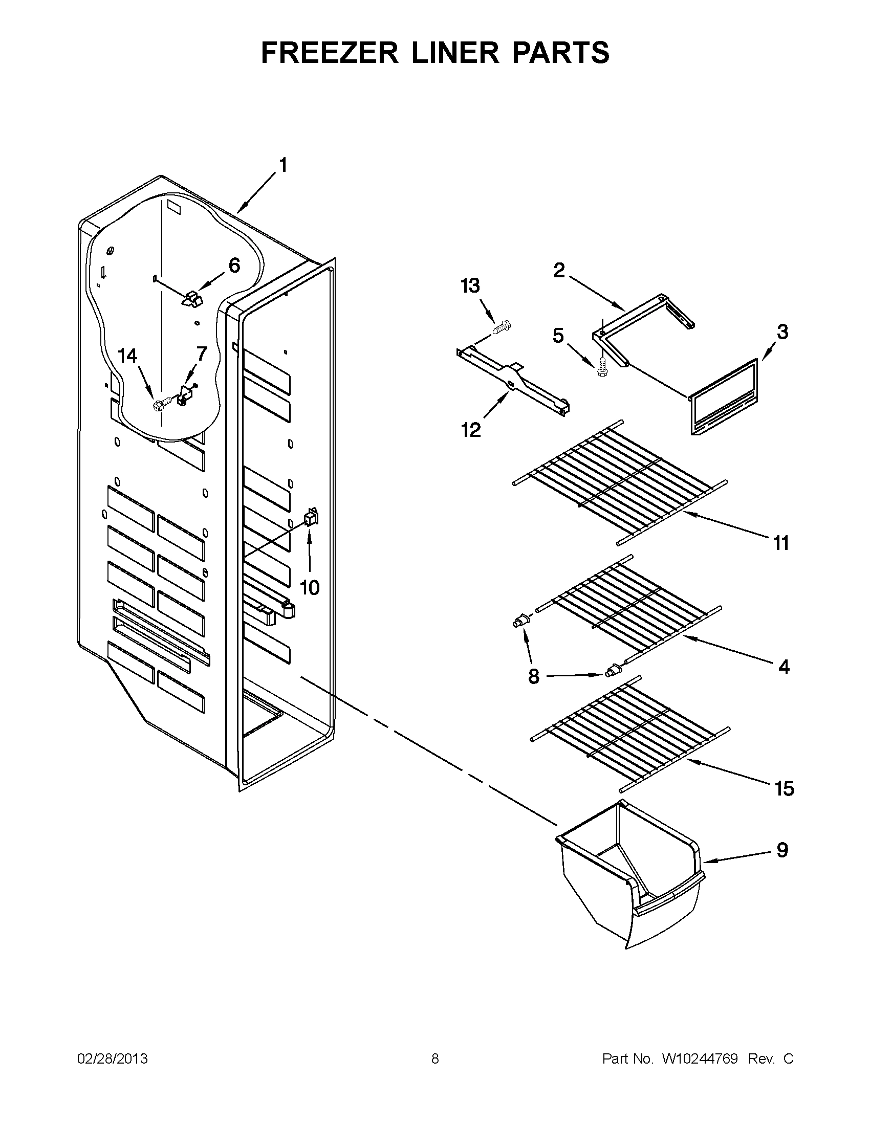 04 - FREEZER LINER PARTS