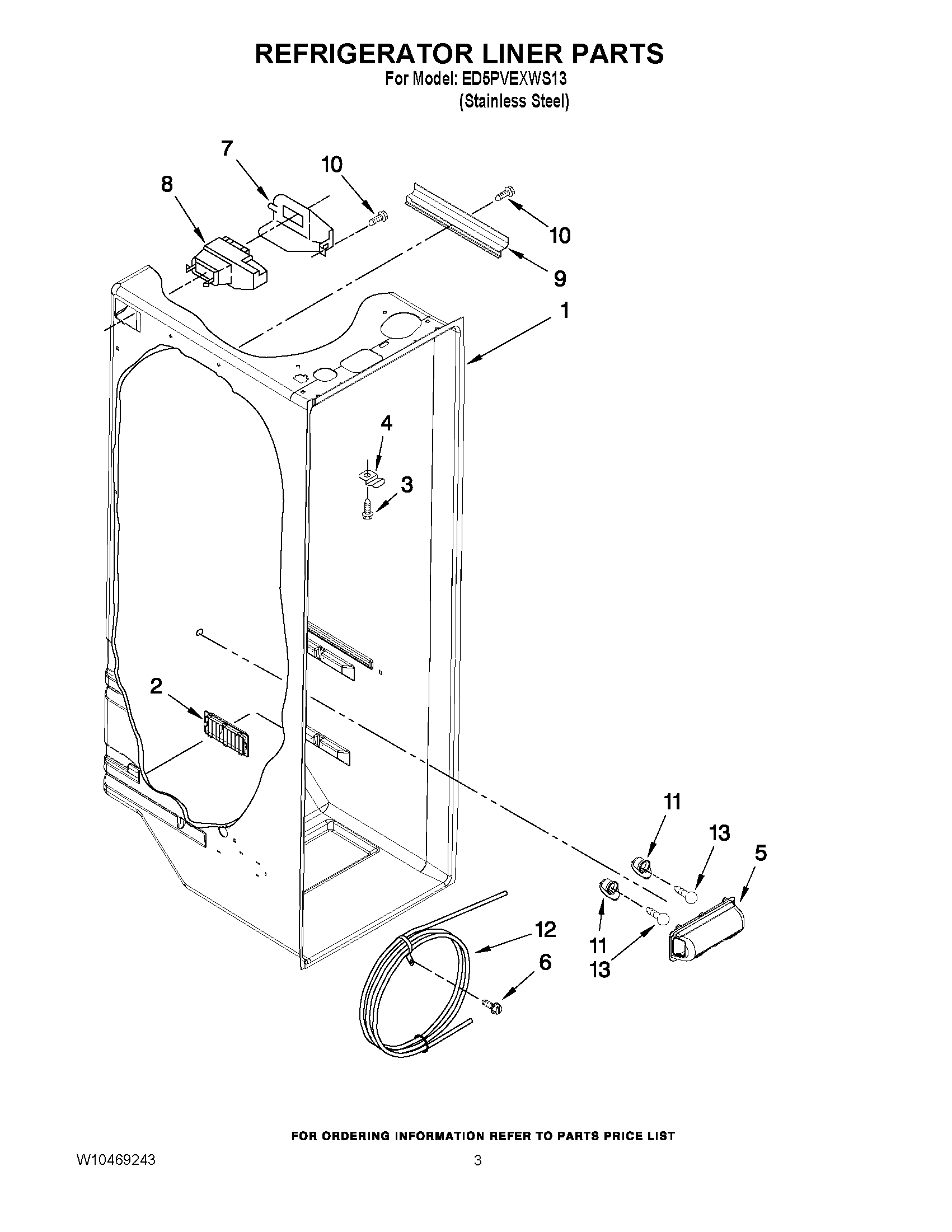02 - REFRIGERATOR LINER PARTS
