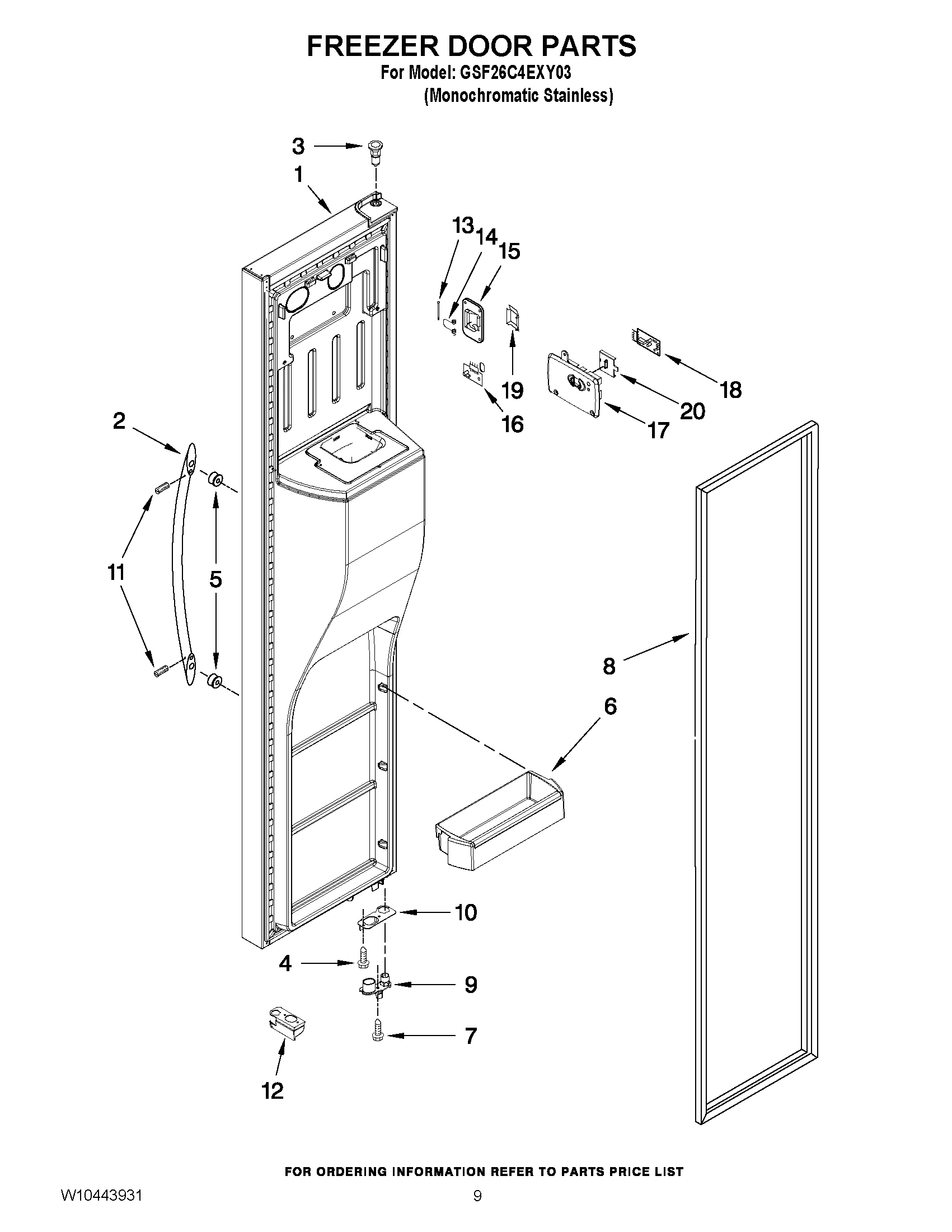 07 - FREEZER DOOR PARTS