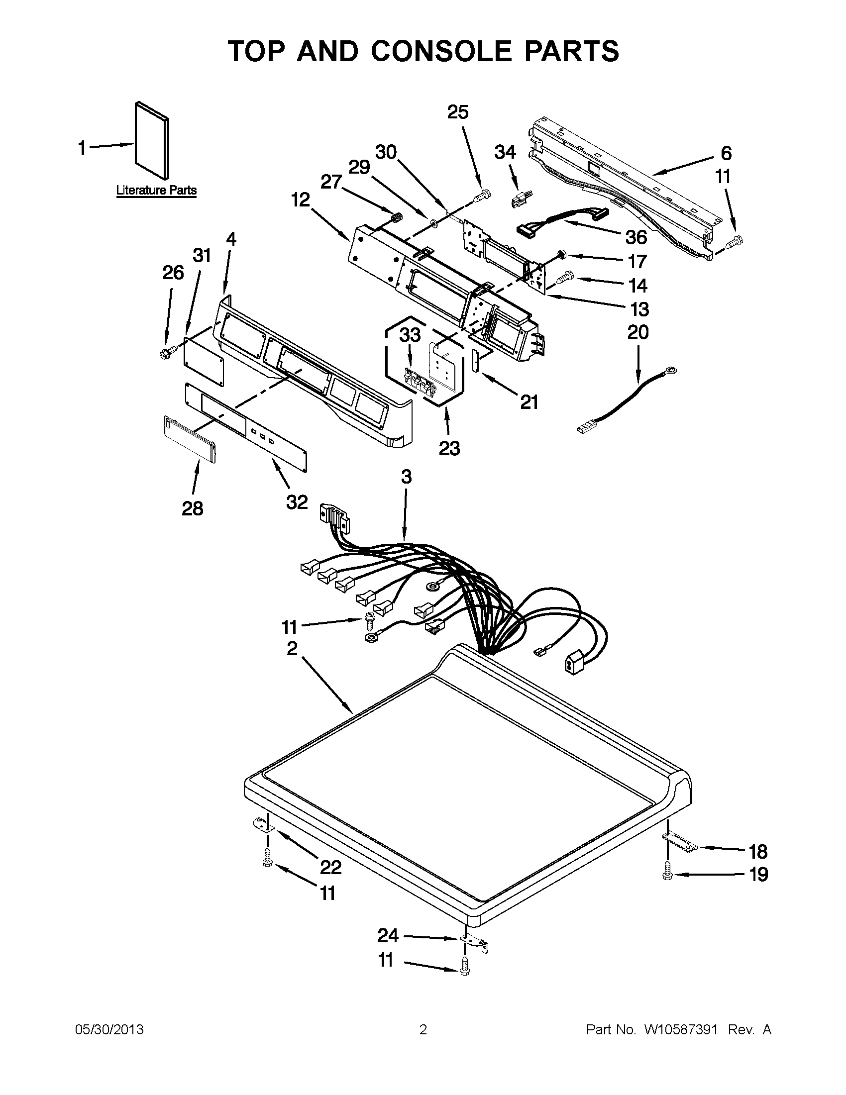 01 - TOP AND CONSOLE PARTS