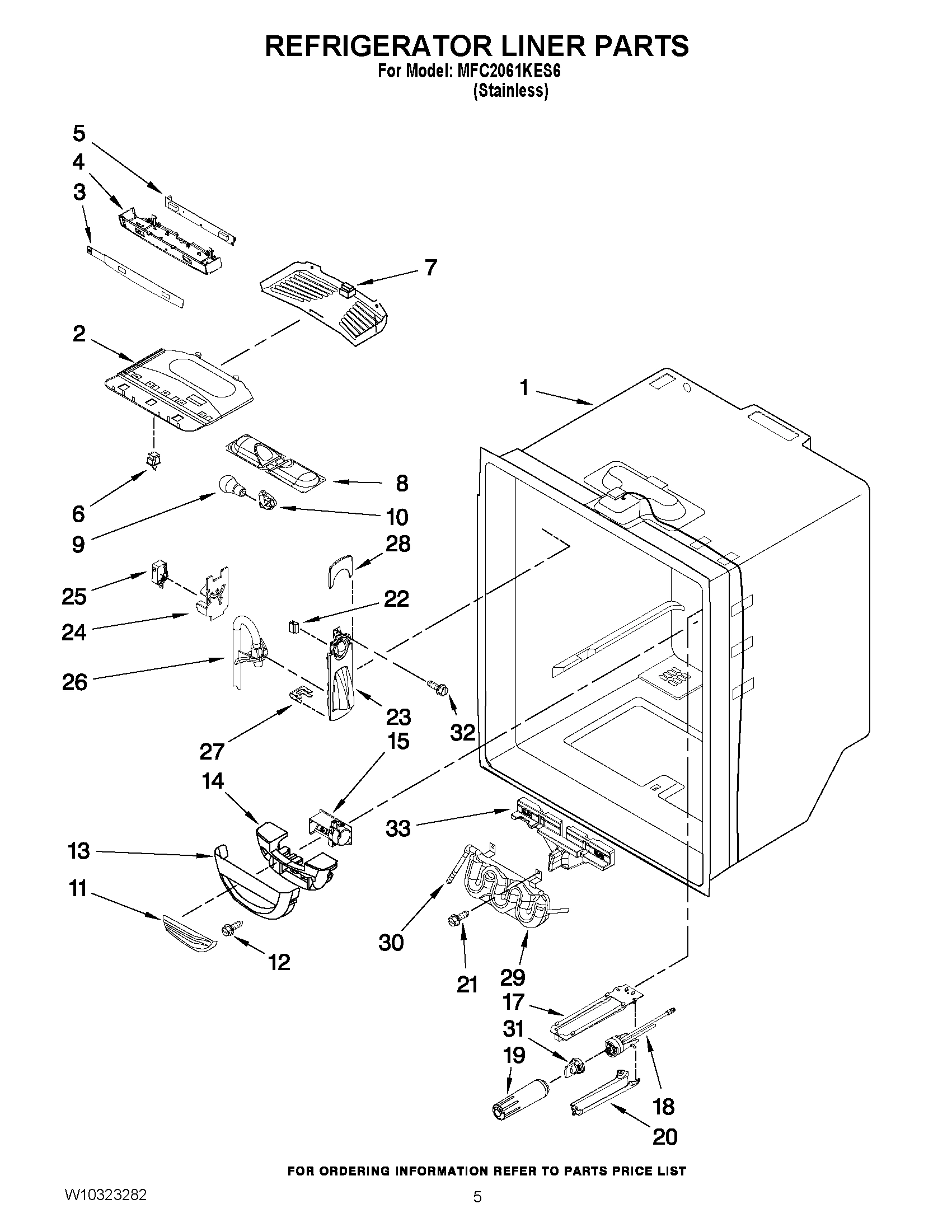 03 - REFRIGERATOR LINER PARTS