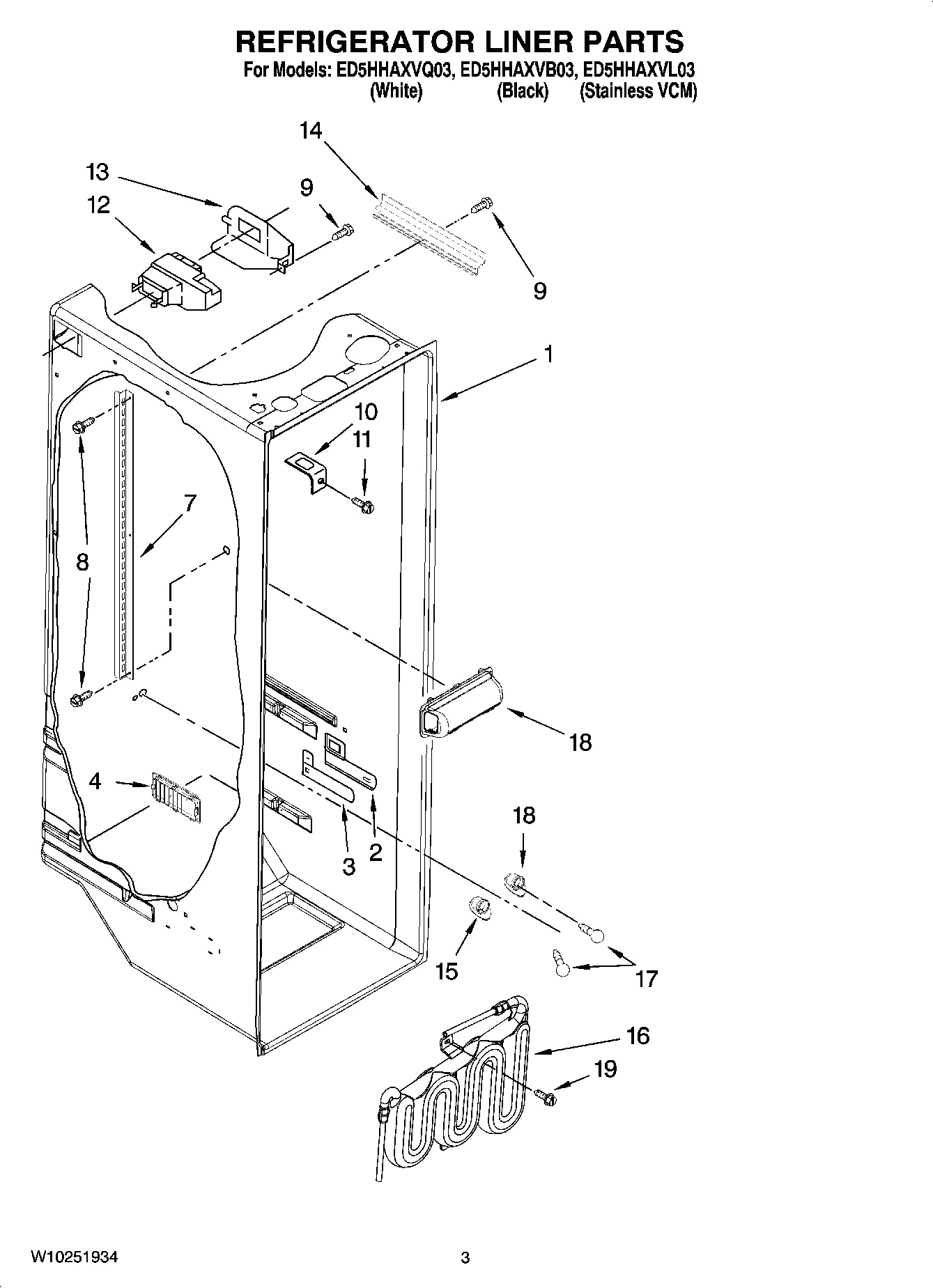 02 - REFRIGERATOR LINER PARTS