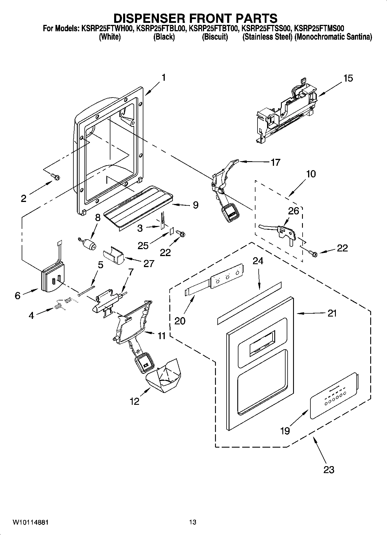 08 - DISPENSER FRONT PARTS