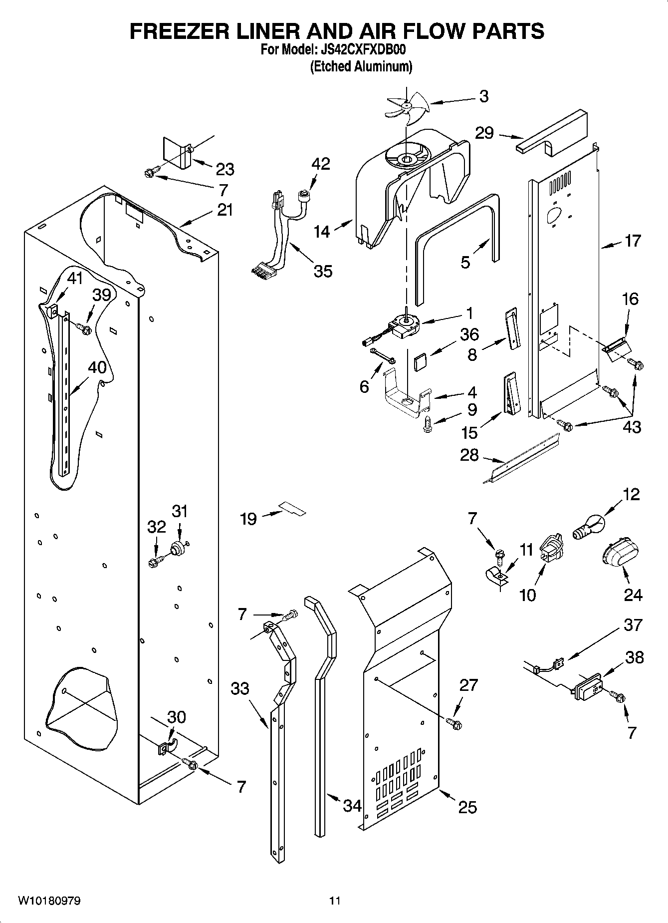 08 - FREEZER LINER AND AIR FLOW PARTS