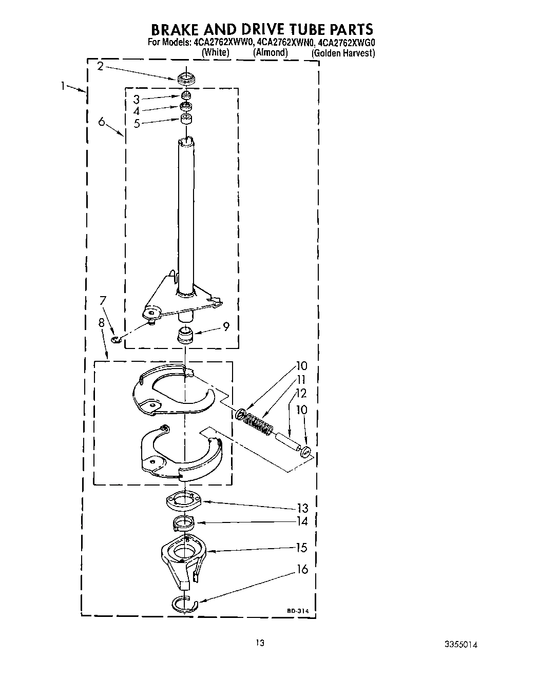 10 - BRAKE AND DRIVE TUBE