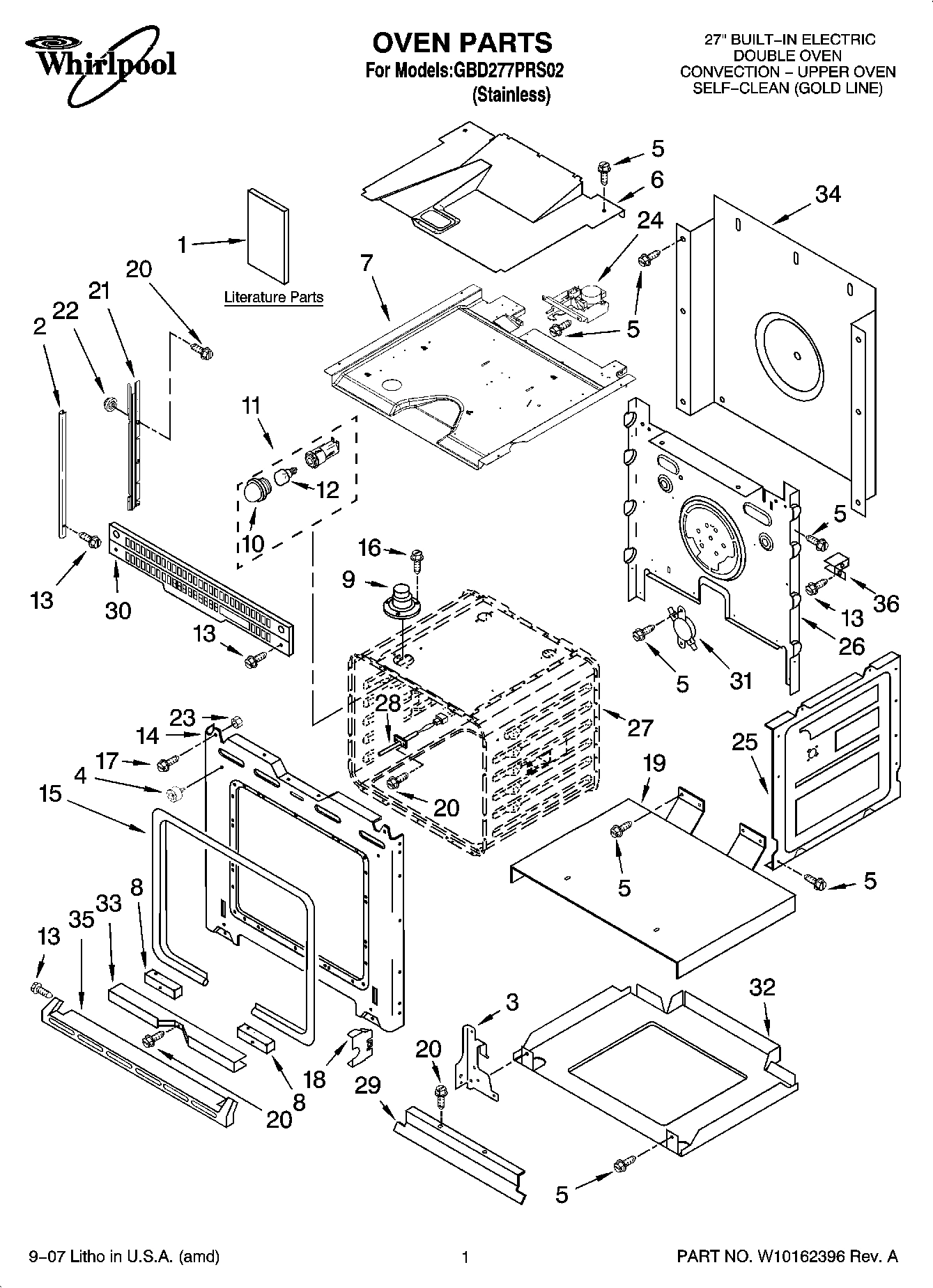 01 - OVEN PARTS
