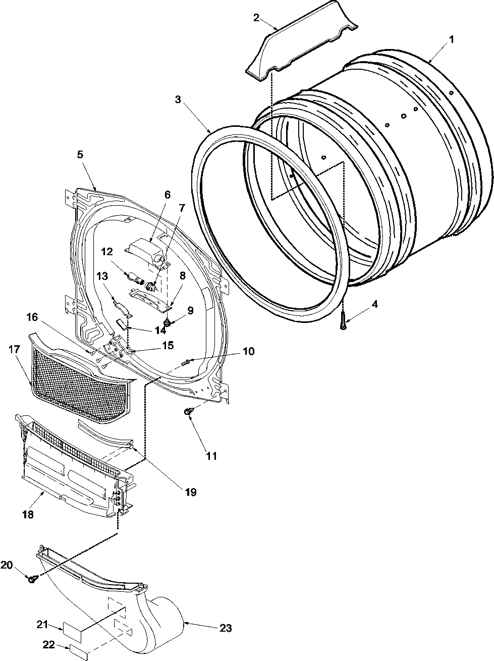 04 - F BULKHEAD, AIR DUCT, SEAL AND CYLINDER