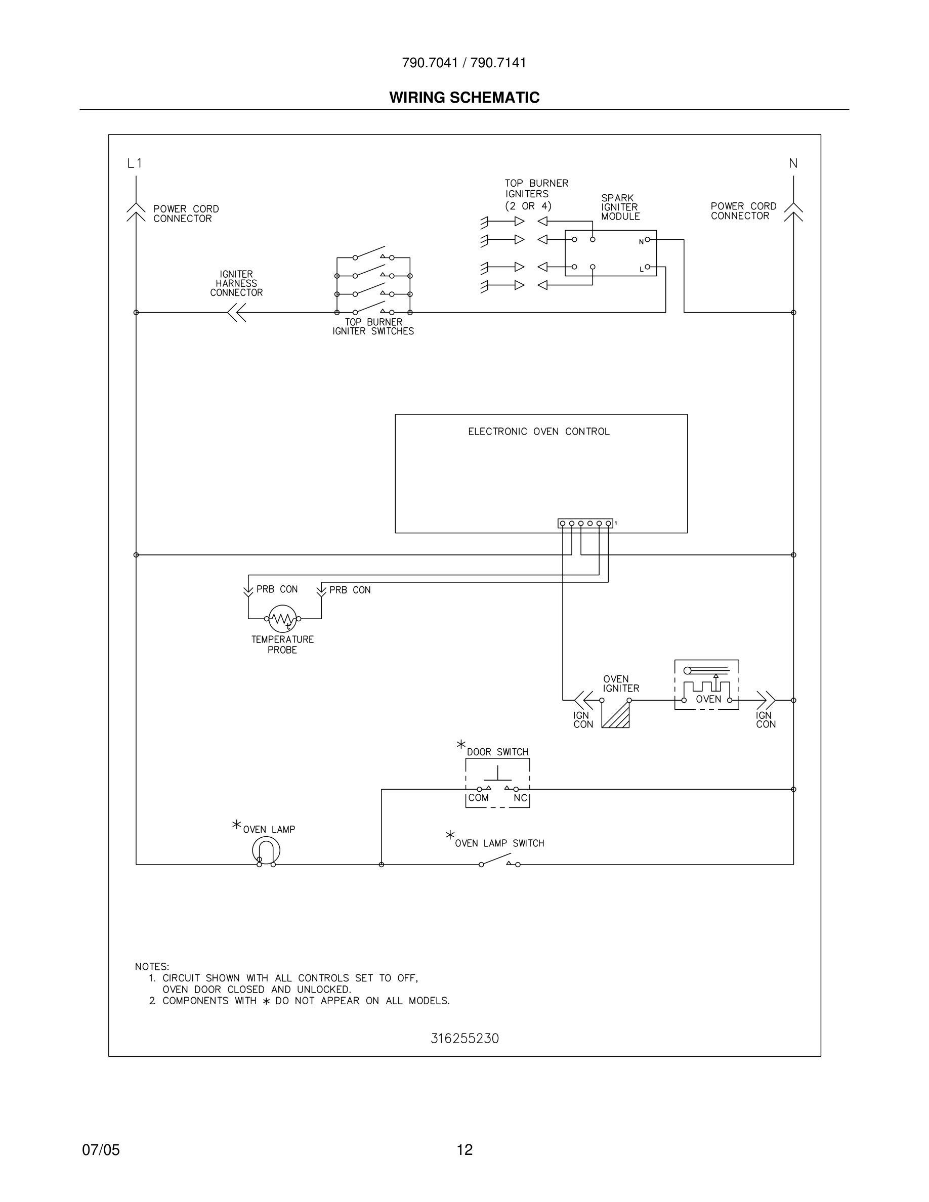 12 - WIRING SCHEMATIC