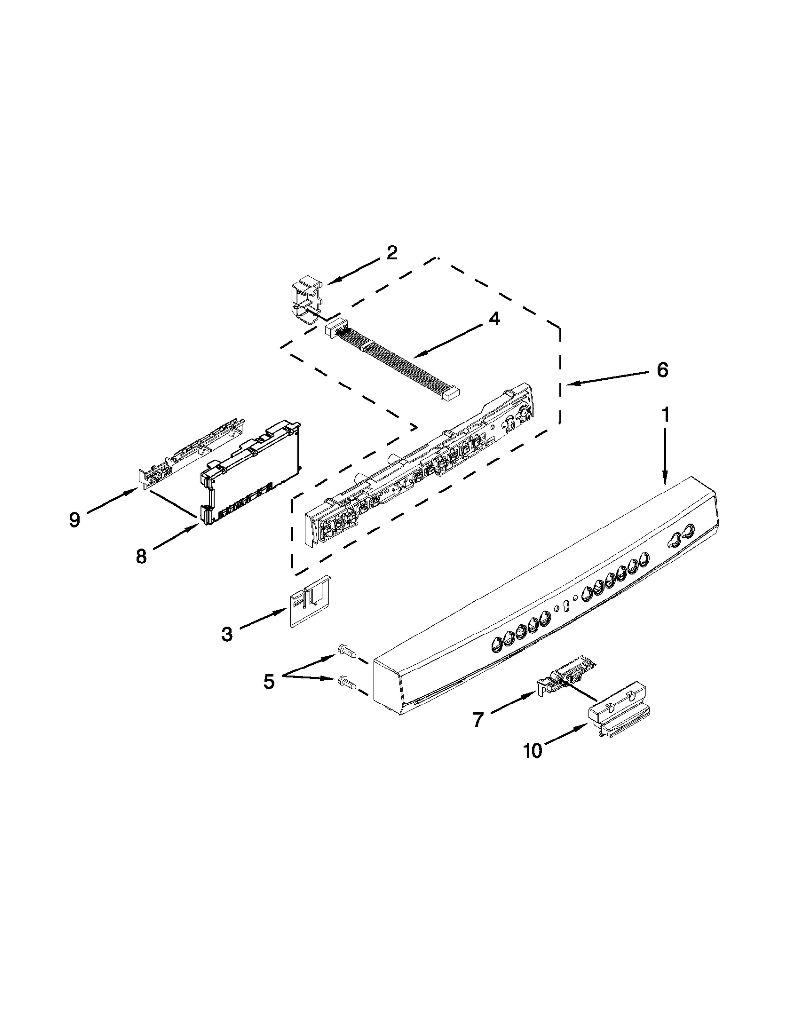 CONTROL PANEL AND LATCH PARTS