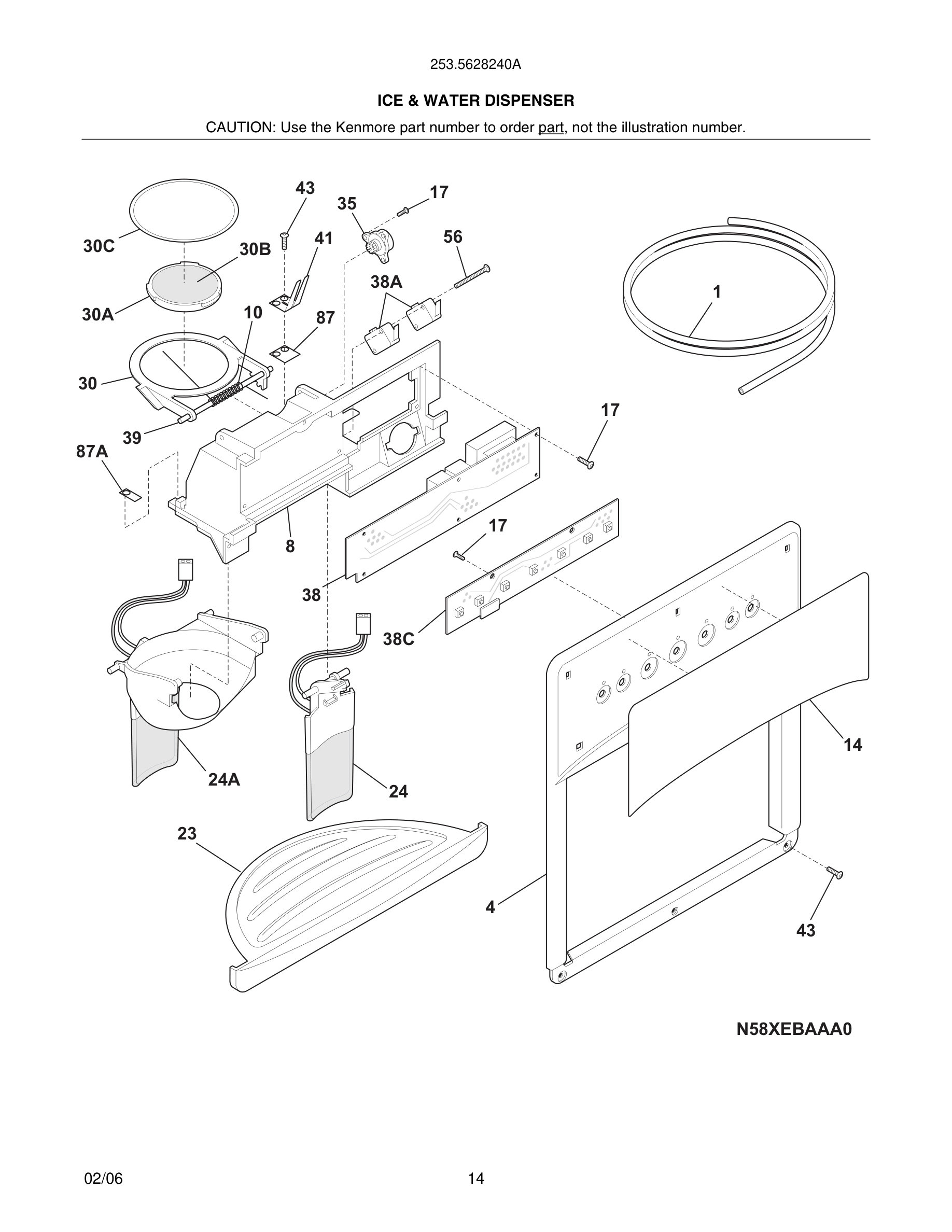 15 - ICE & WATER DISPENSER