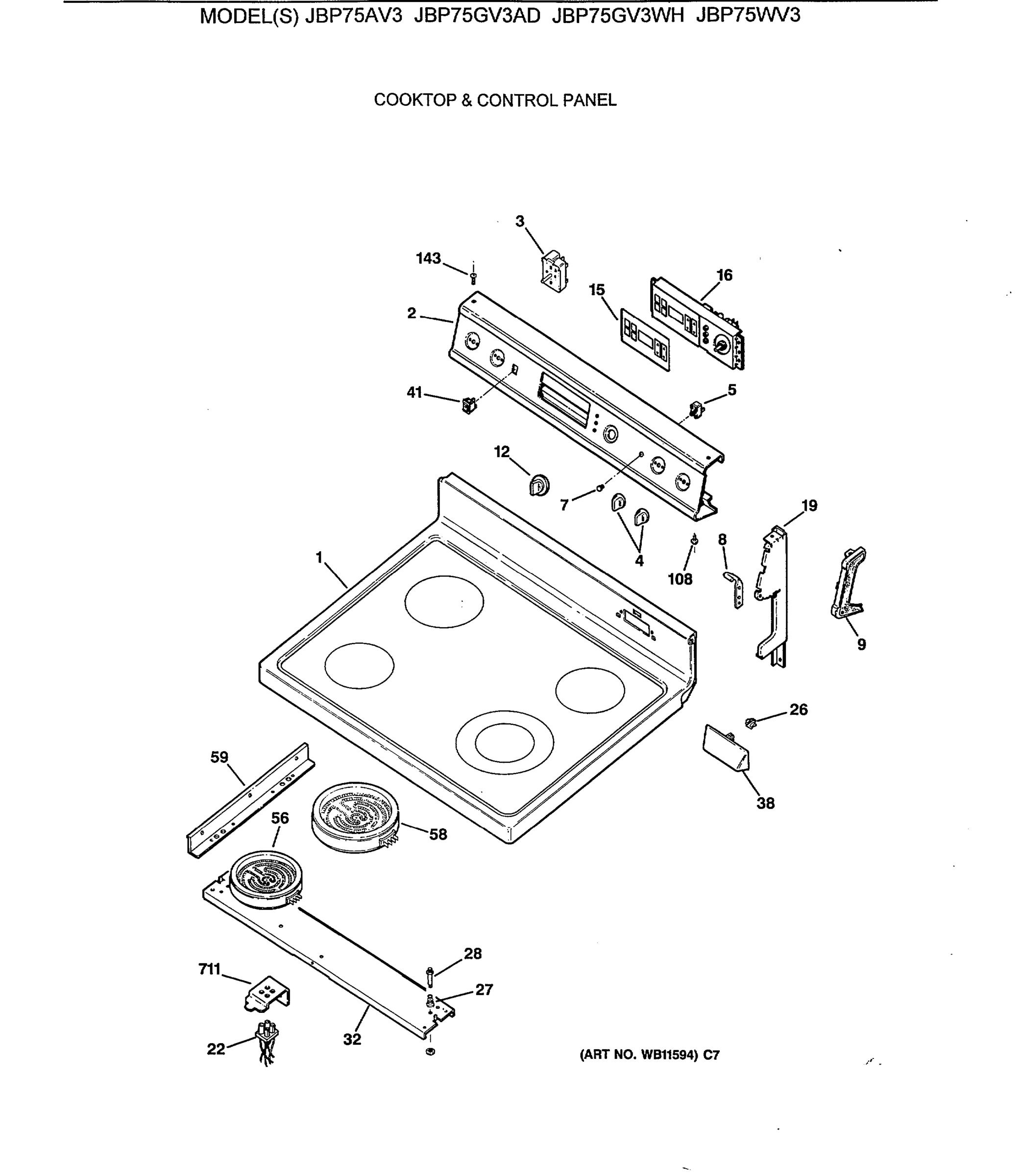 COOKTOP & CONTROL PANEL