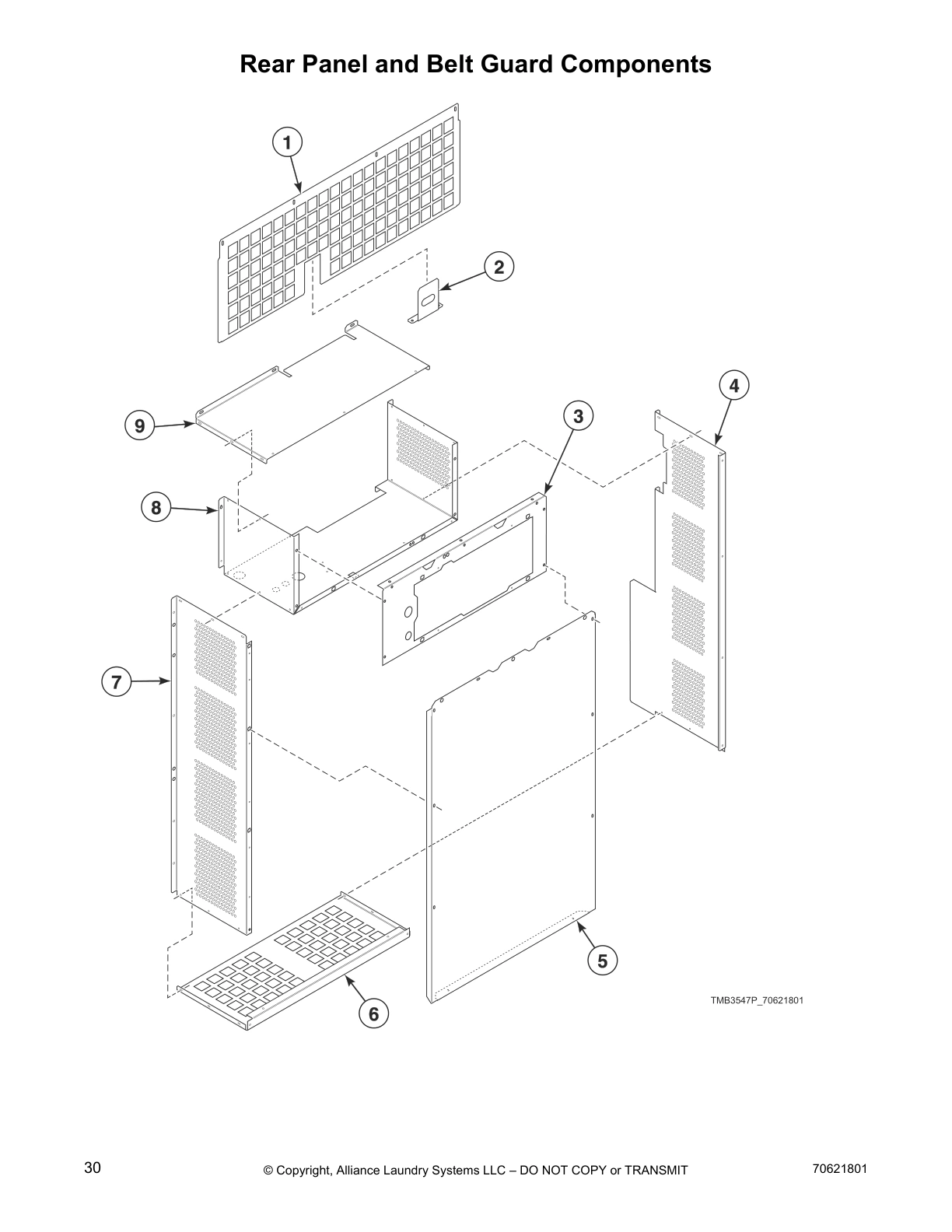 Rear Panel and Belt Guard Components
