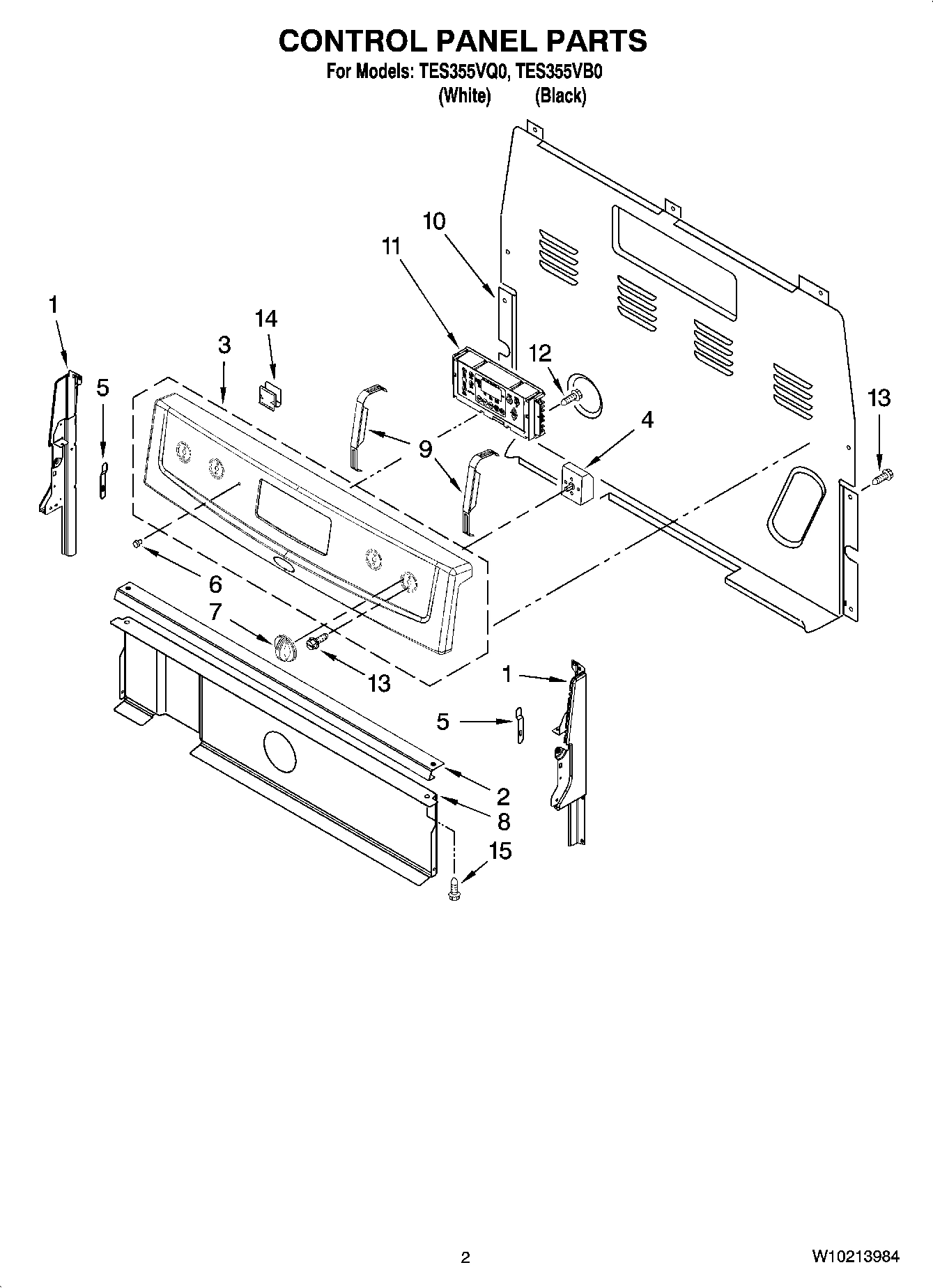 02 - CONTROL PANEL PARTS