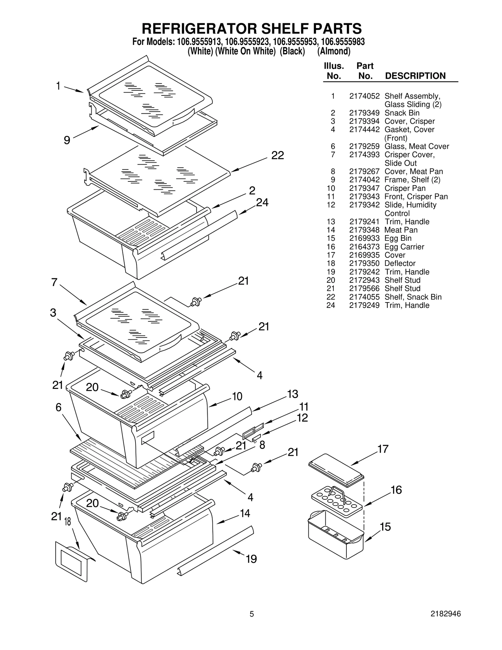 REFRIGERATOR SHELF PARTS