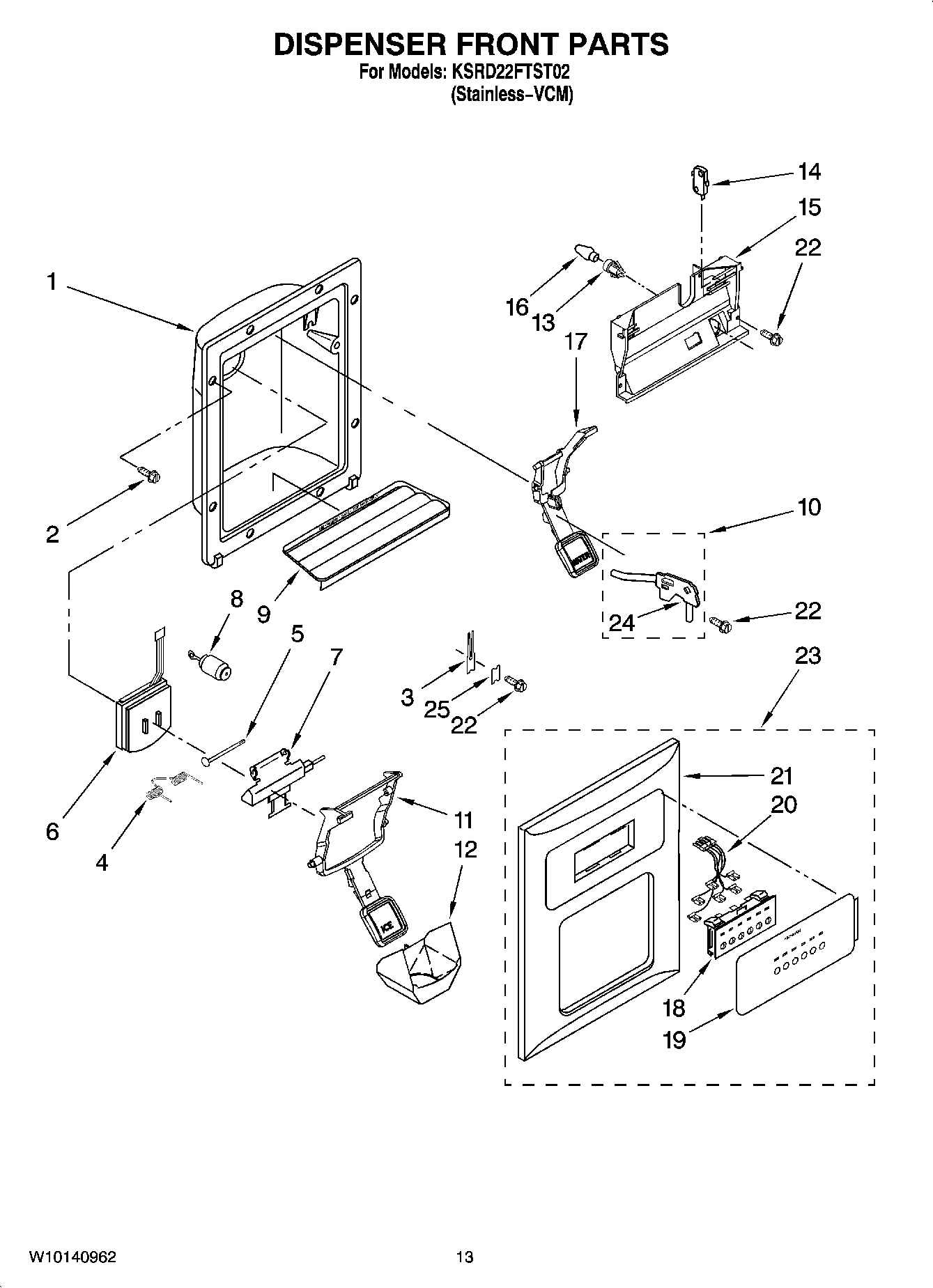 08 - DISPENSER FRONT PARTS
