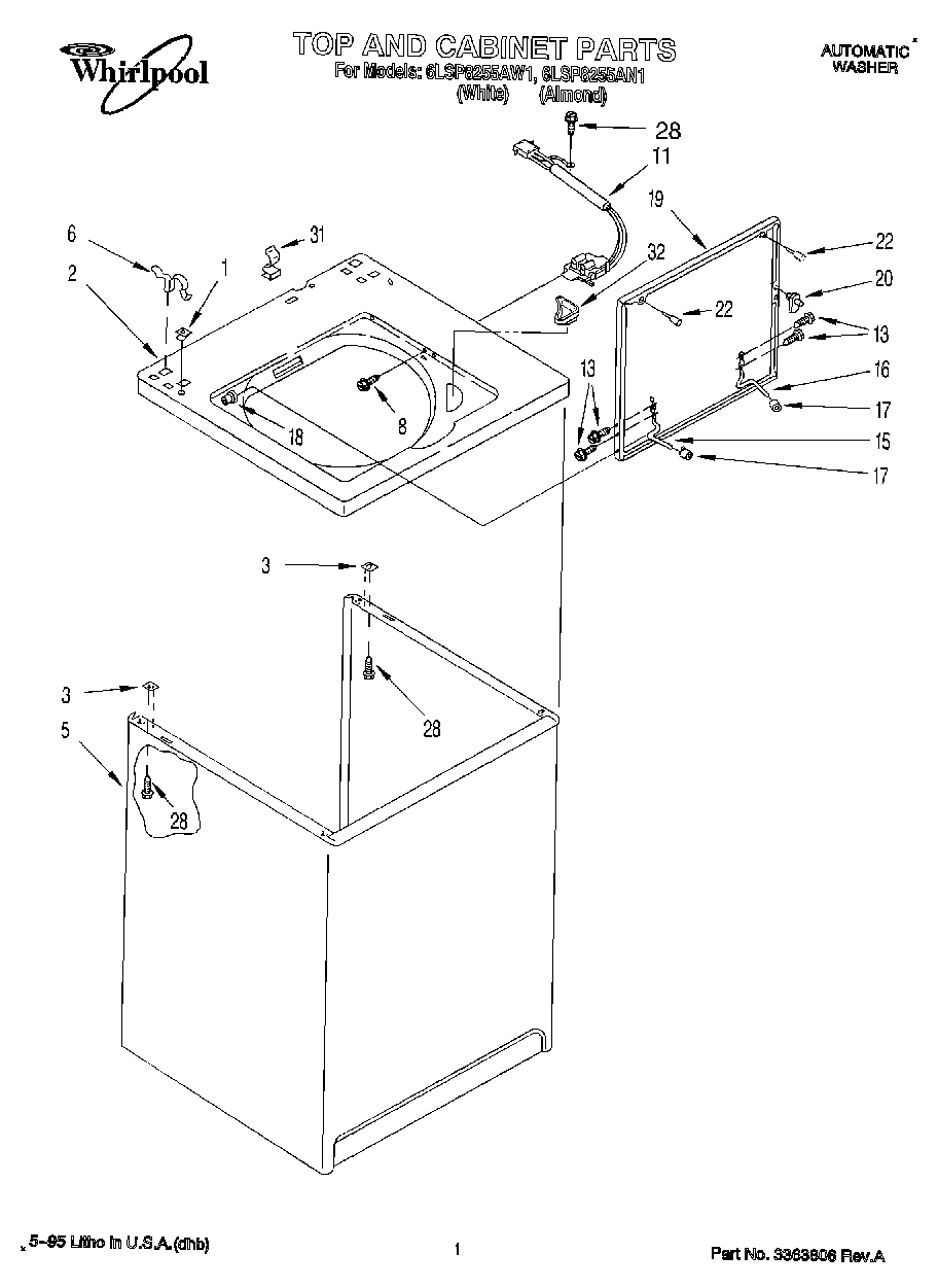 01 - TOP AND CABINET, LIT/OPTIONAL
