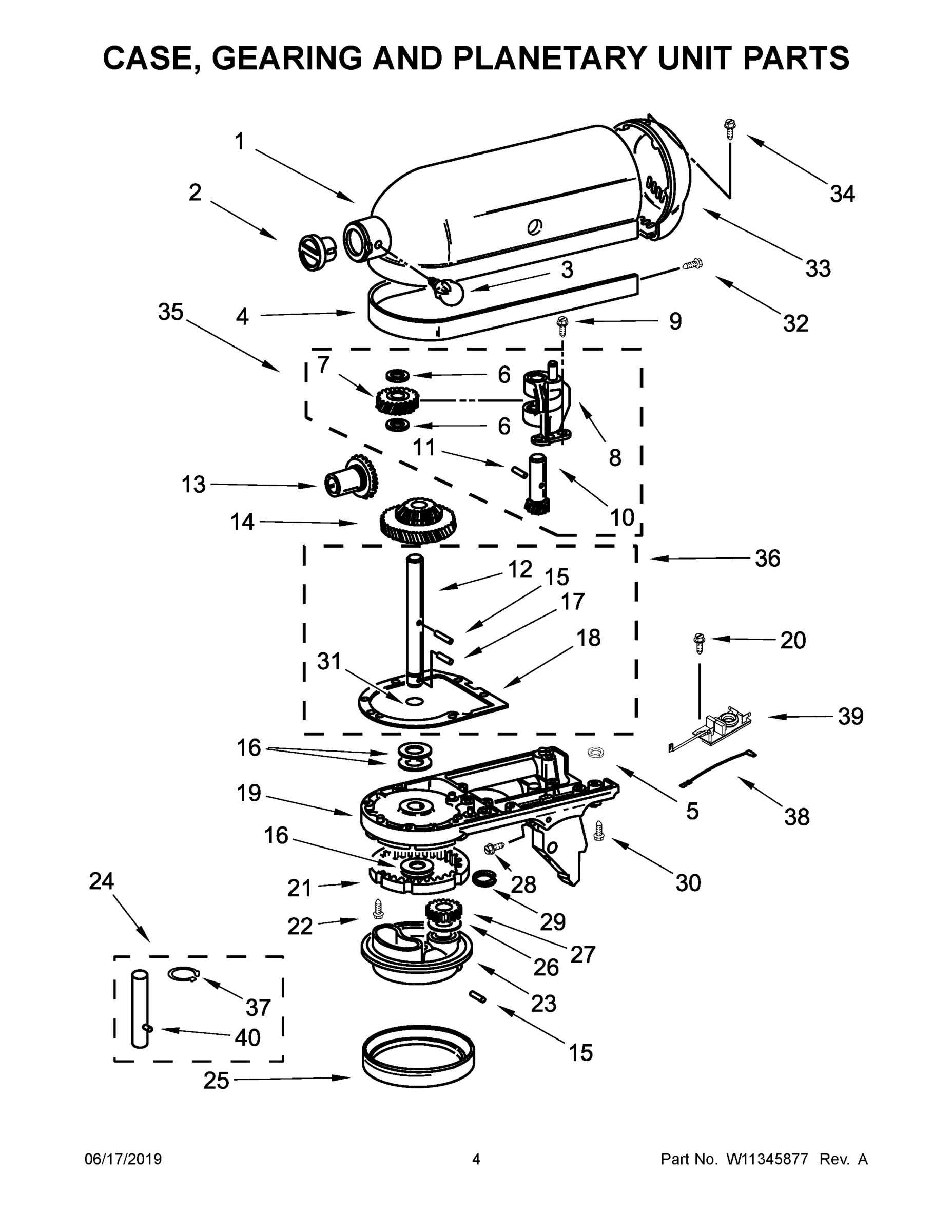 03 - CASE, GEARING AND PLANETARY UNIT PARTS