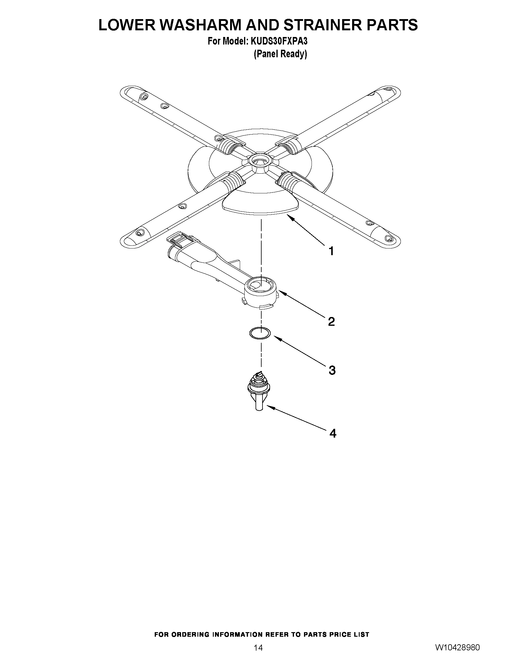11 - LOWER WASHARM AND STRAINER PARTS
