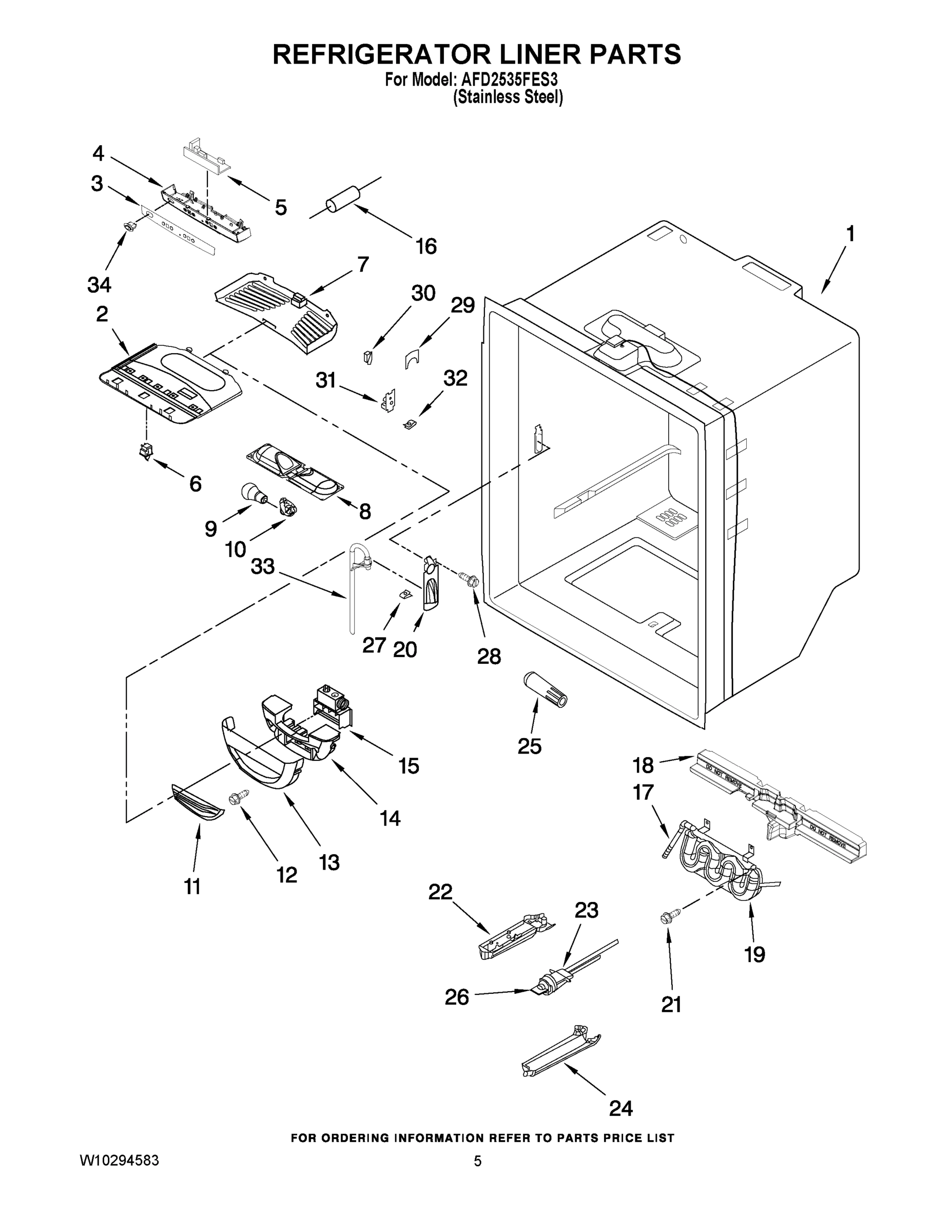 03 - REFRIGERATOR LINER PARTS