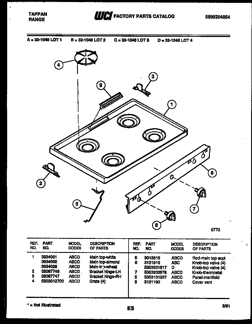 03 - COOKTOP PARTS