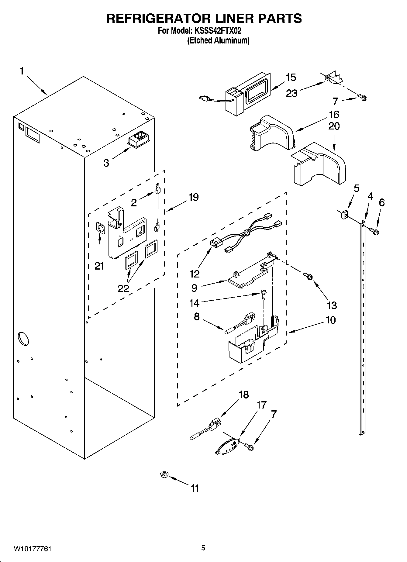 04 - REFRIGERATOR LINER PARTS