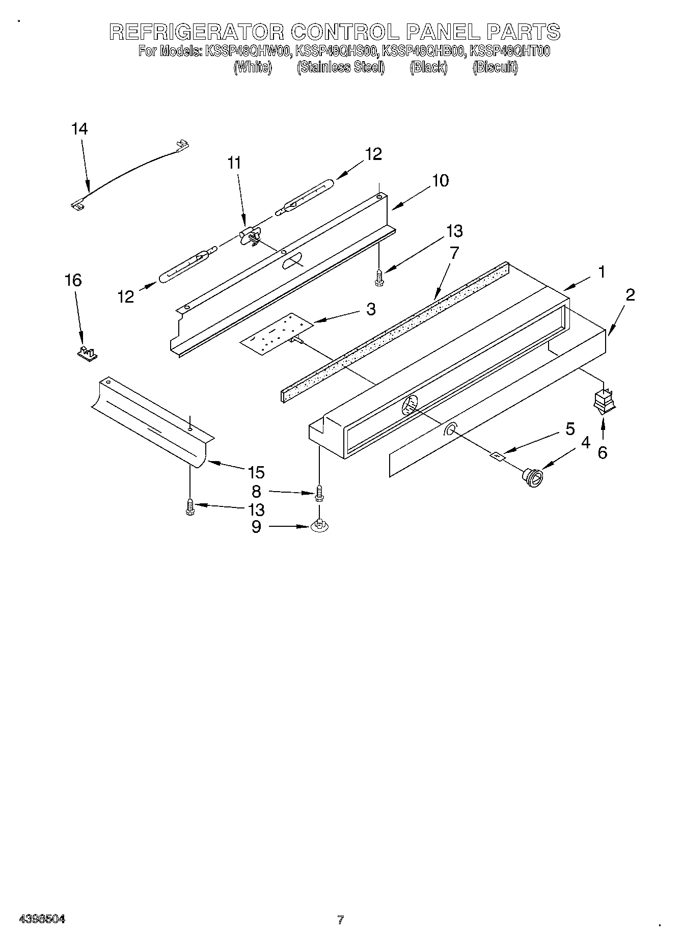 05 - REFRIGERATOR CONTROL PANEL