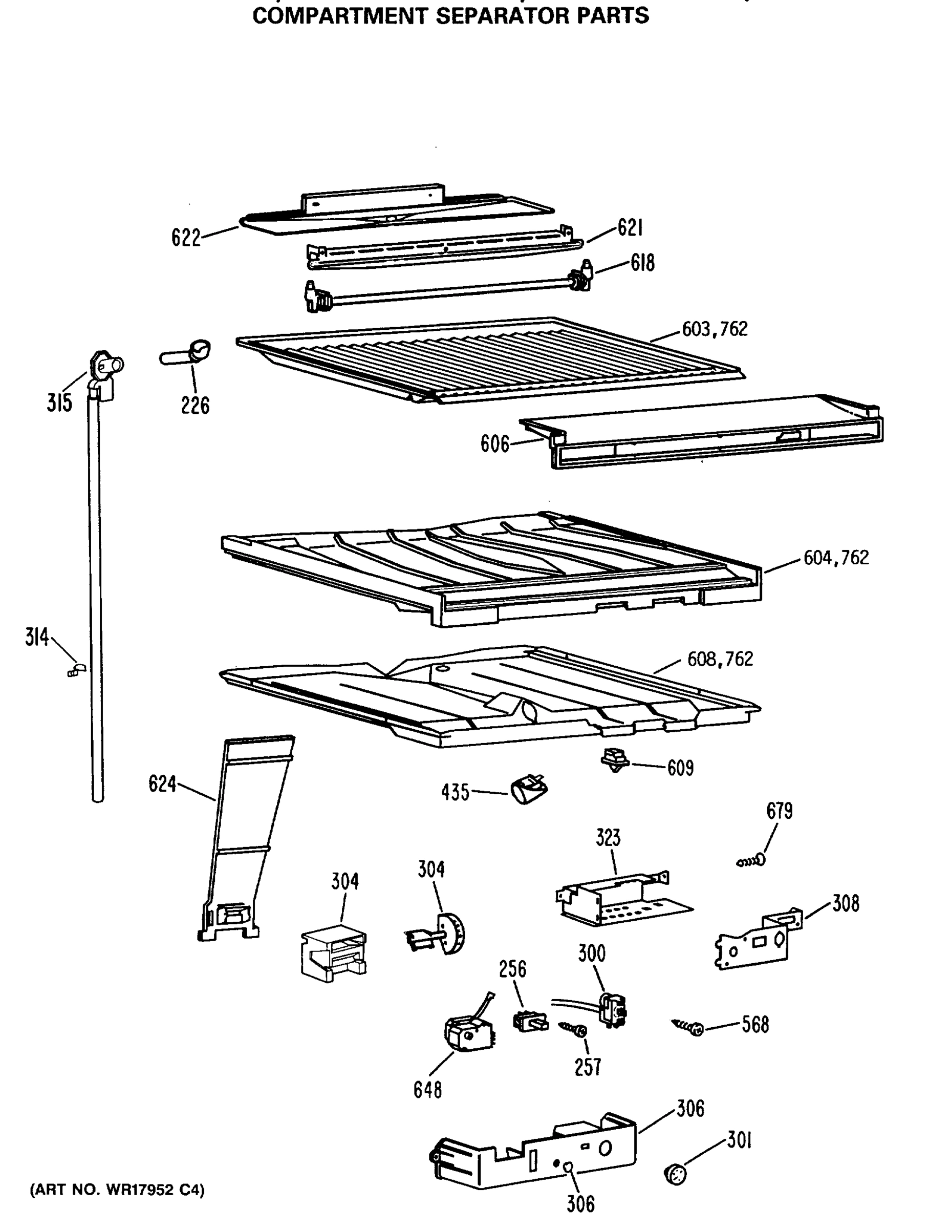COMPARTMENT SEPARATOR PARTS