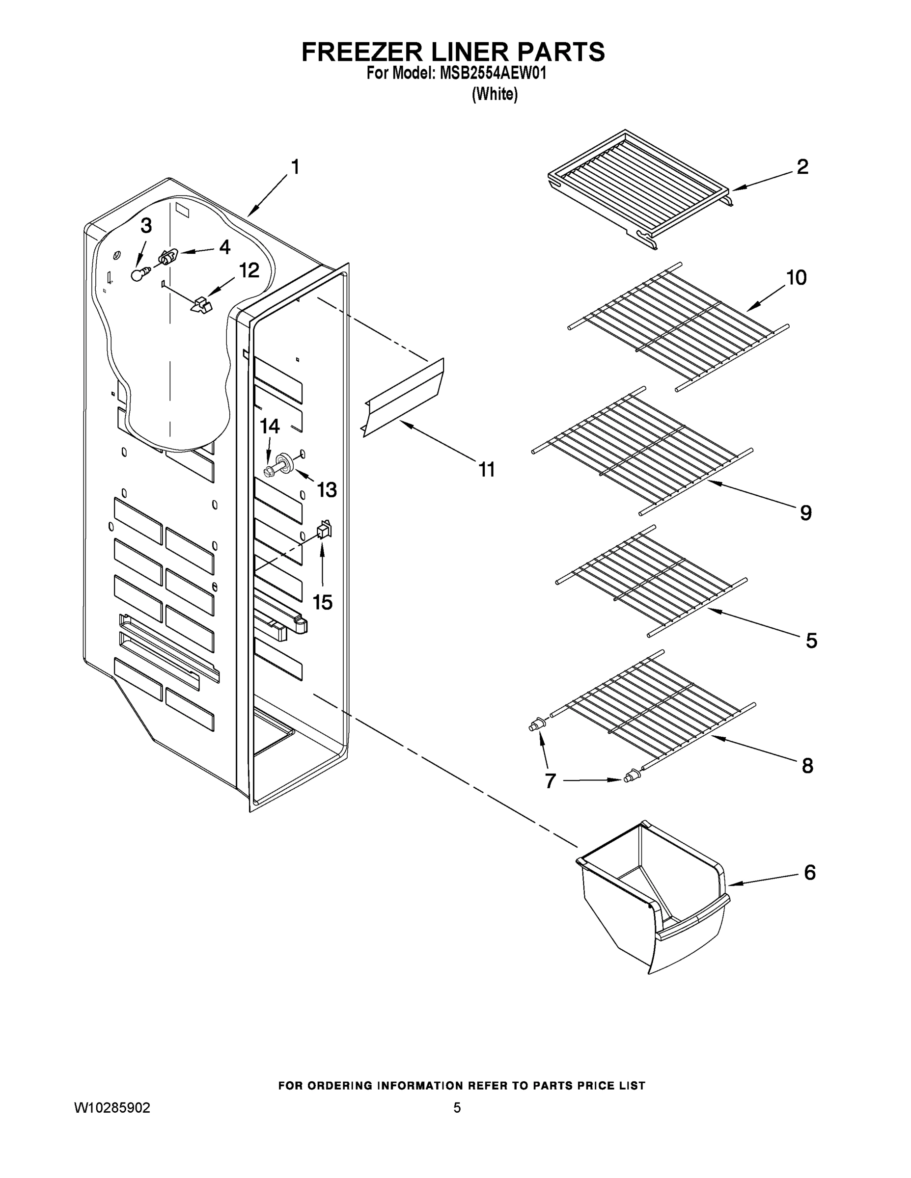 04 - FREEZER LINER PARTS