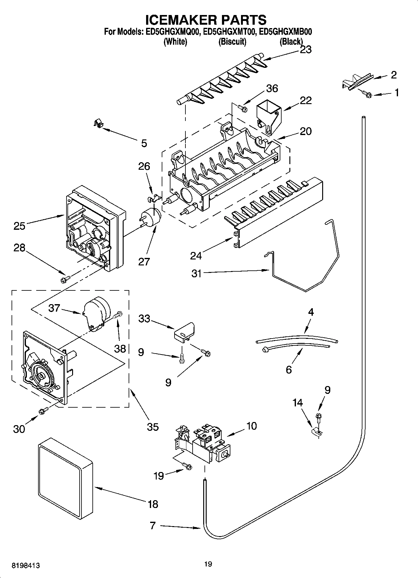 12 - ICEMAKER PARTS, PARTS NOT ILLUSTRATED
