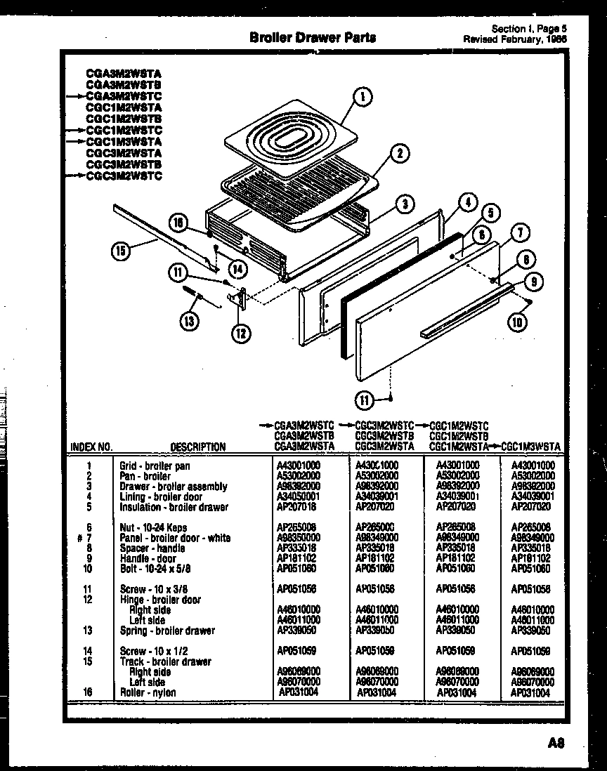 04 - BROILER DRAWER PARTS