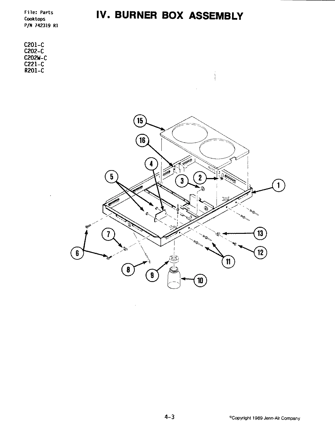 02 - BURNER BOX ASSEMBLY (R201-C)