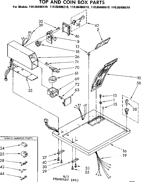 TOP AND COIN BOX PARTS