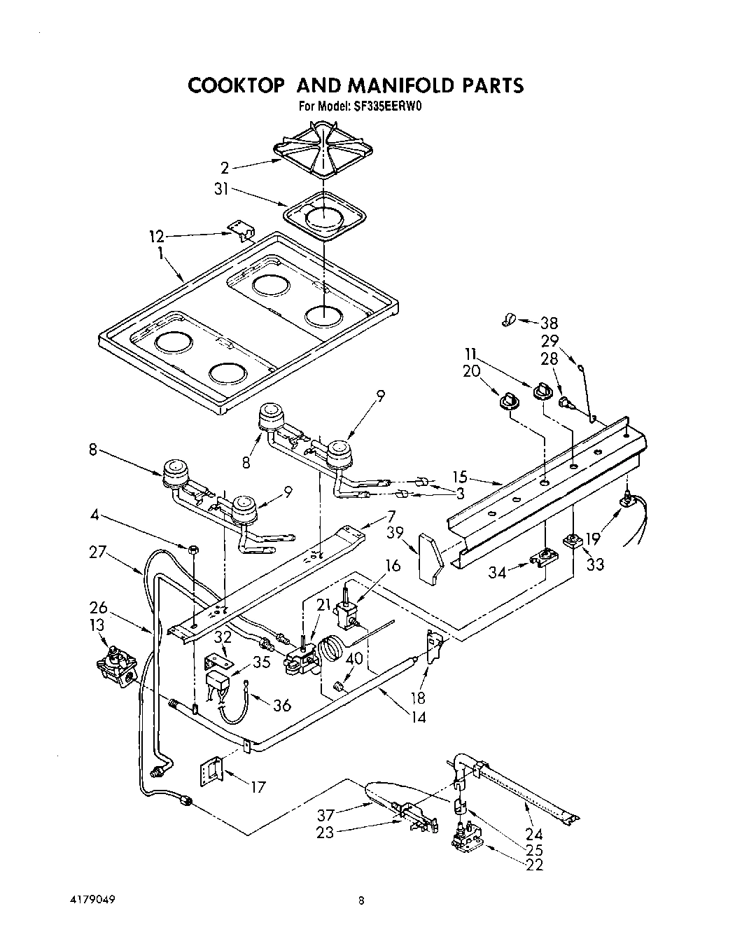 06 - COOKTOP AND MANIFOLD , LIT/OPTIONAL