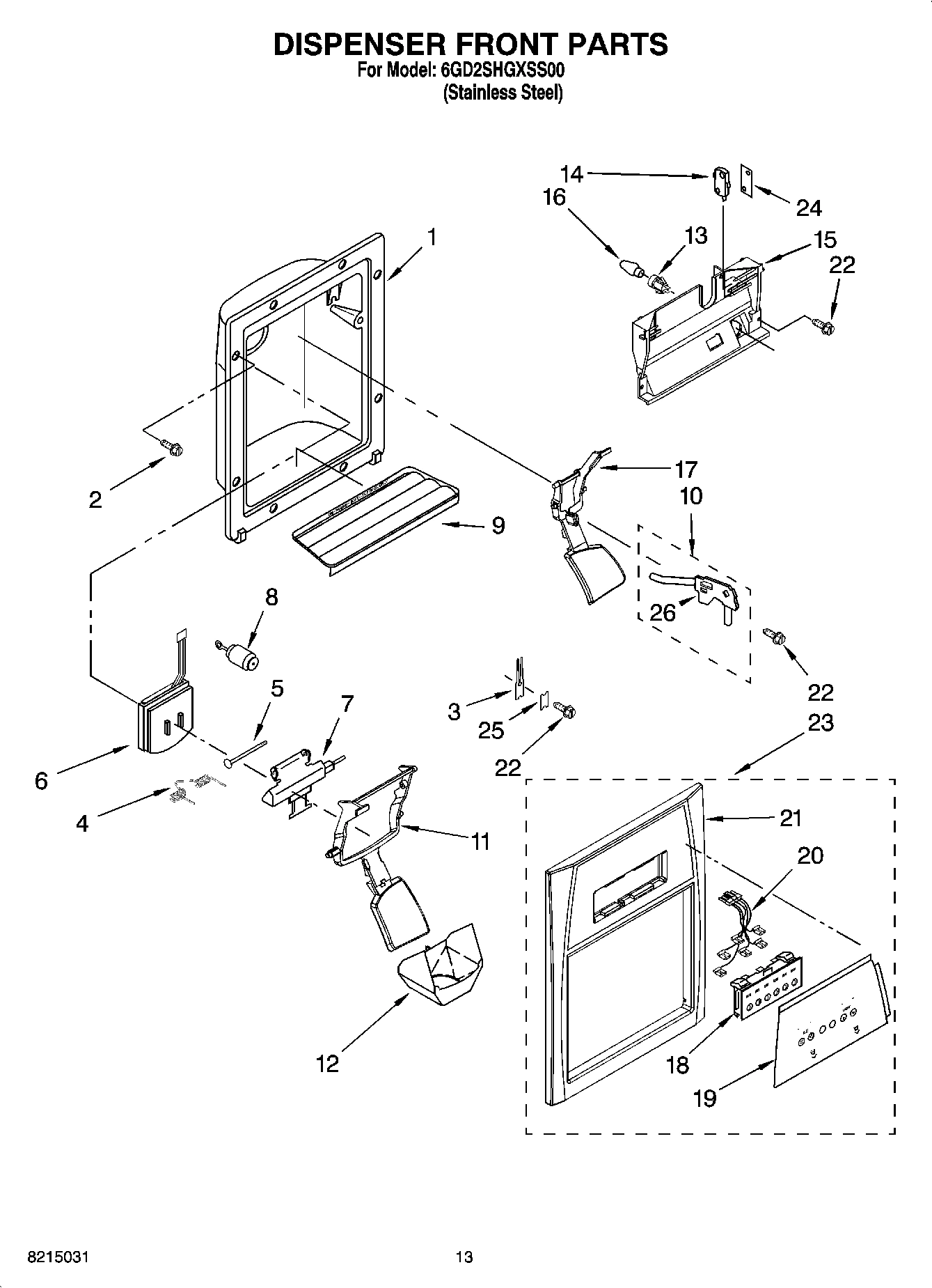 08 - DISPENSER FRONT PARTS
