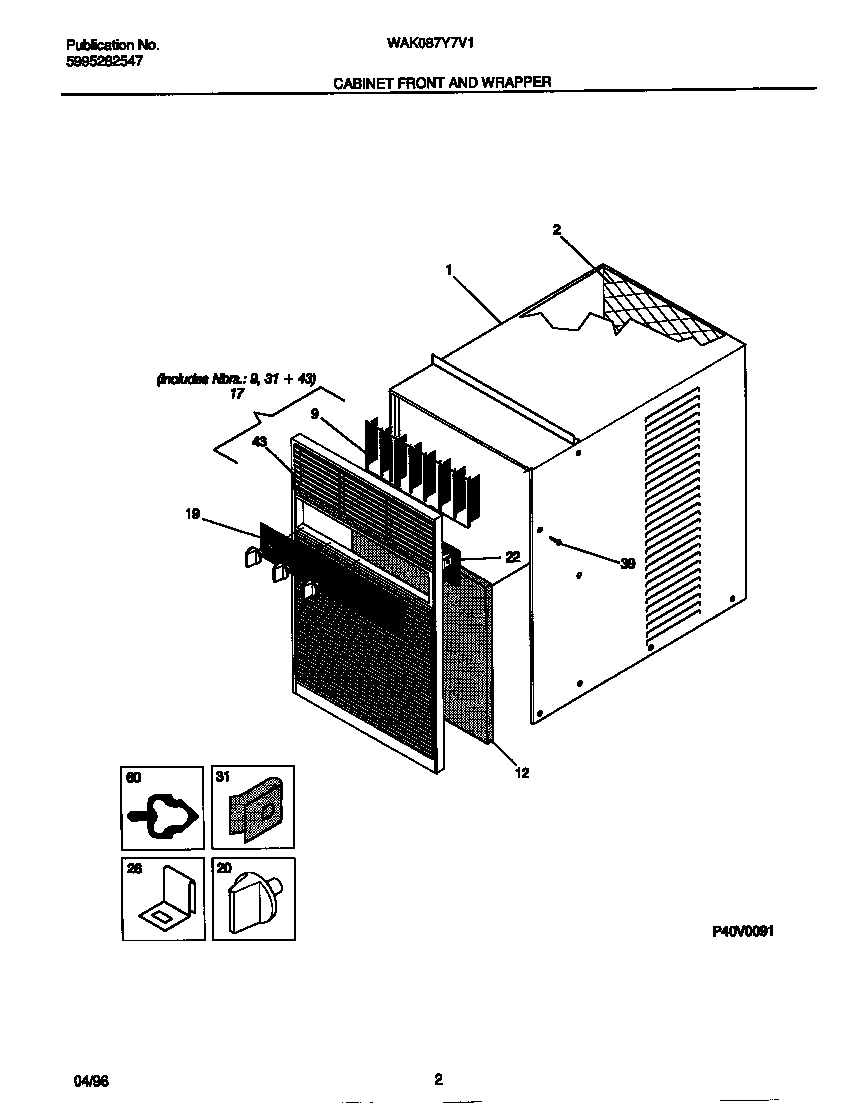 02 - CABINET FRONT AND WRAPPER