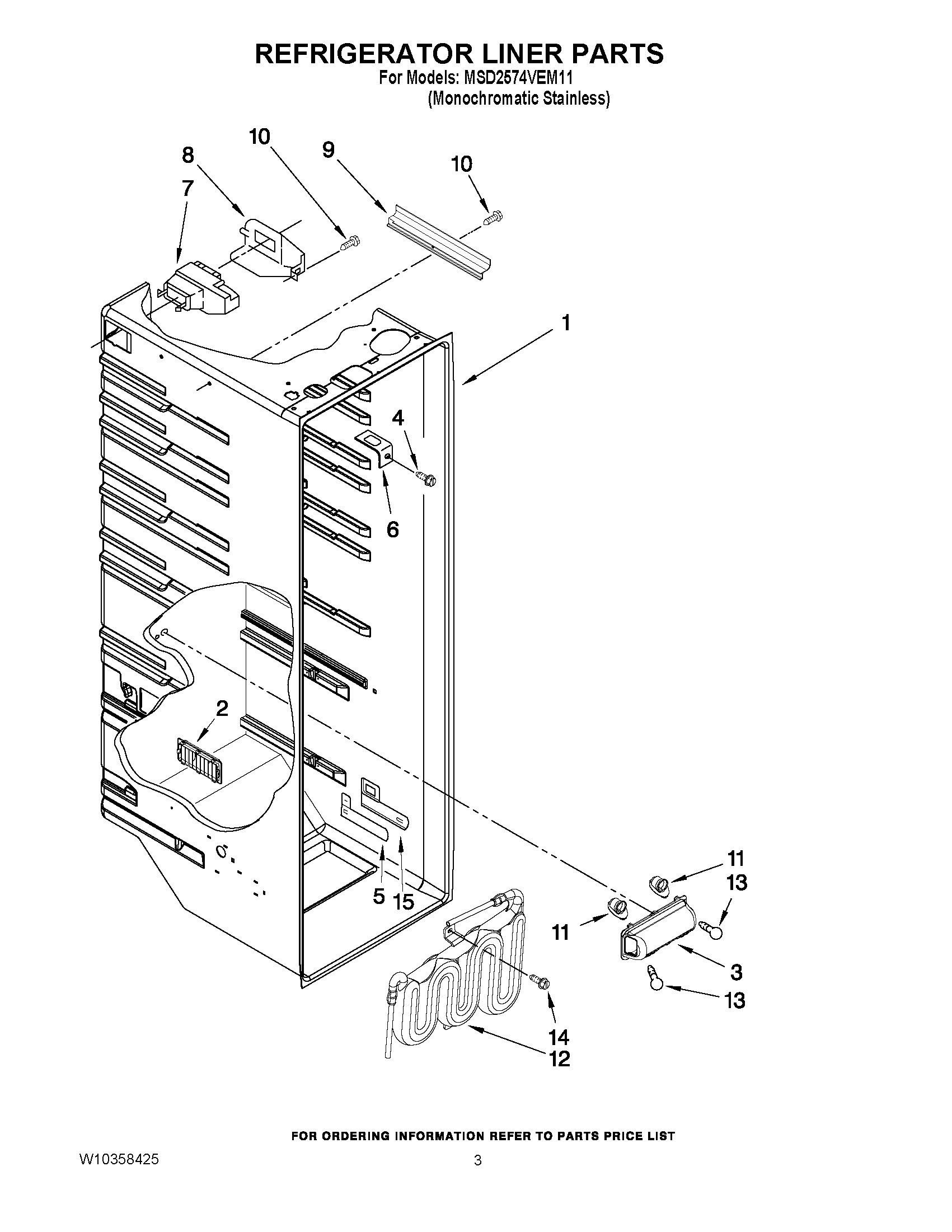 02 - REFRIGERATOR LINER PARTS