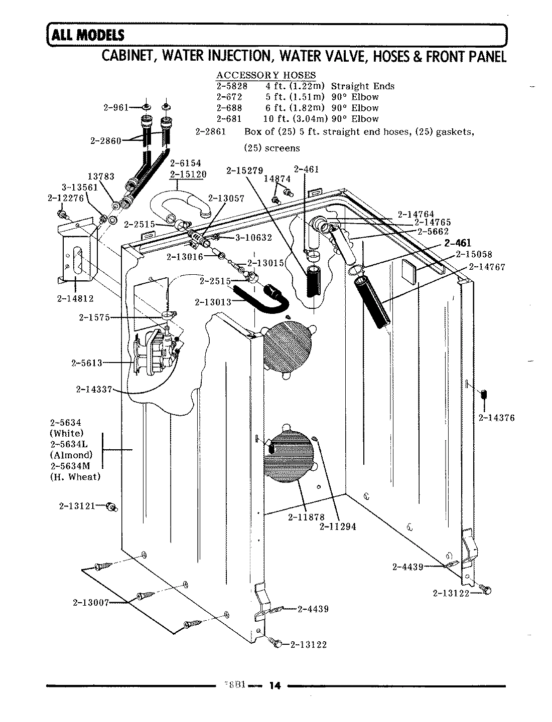 03 - CBNT,WATER INJ & VALVE,HOSES & FRT PANEL