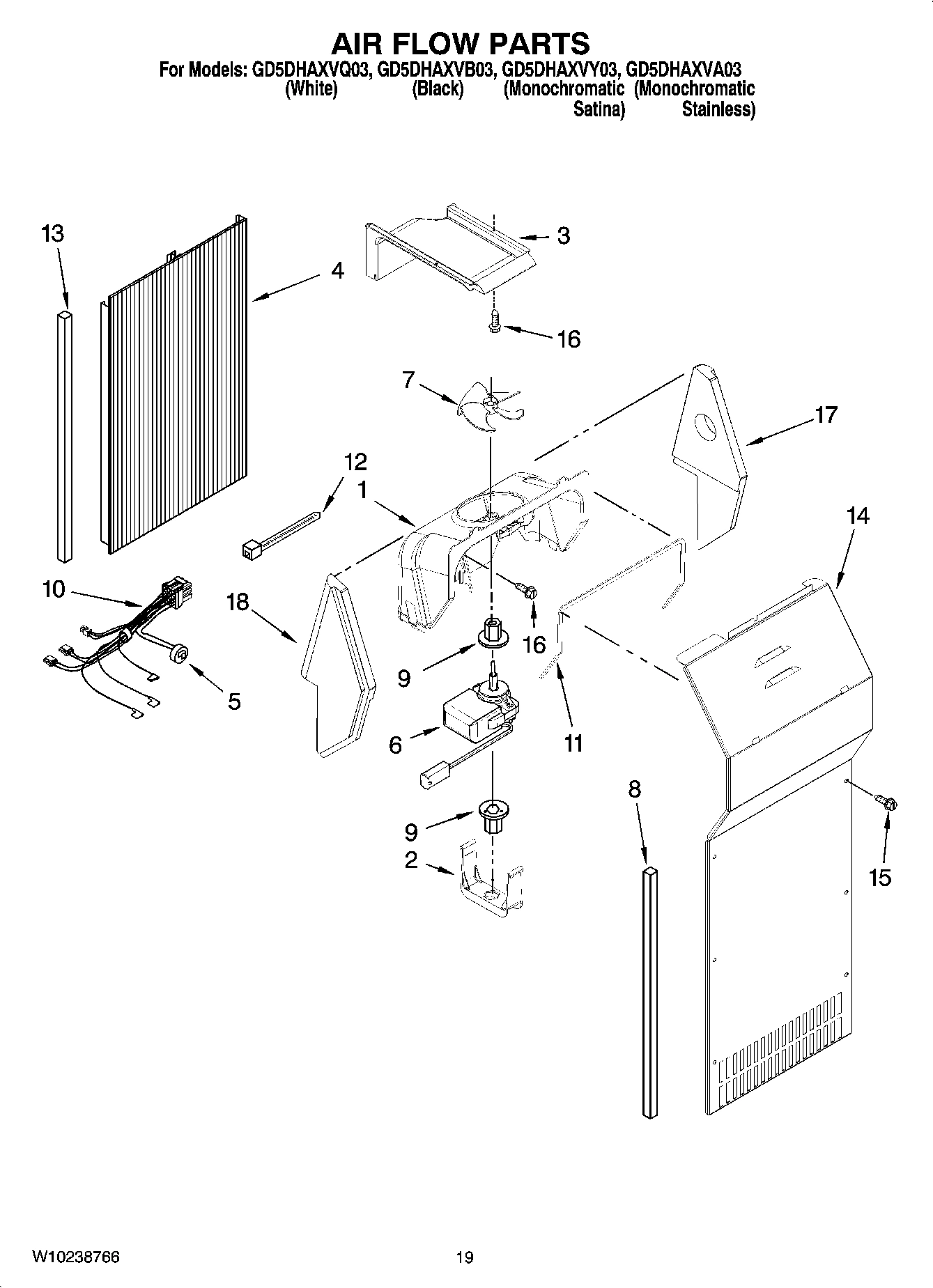 11 - AIR FLOW PARTS, OPTIONAL PARTS (NOT INCLUDED)