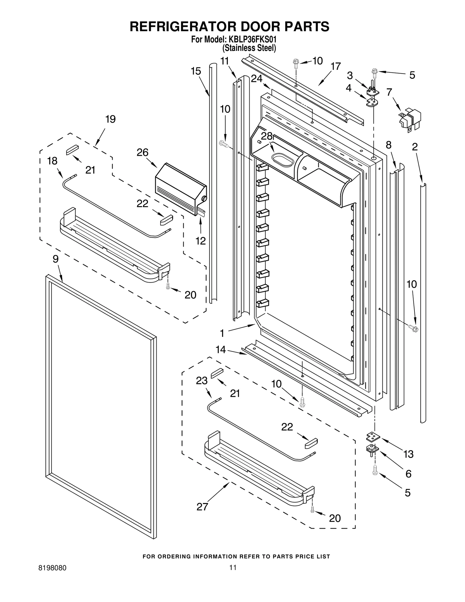 REFRIGERATOR DOOR PARTS