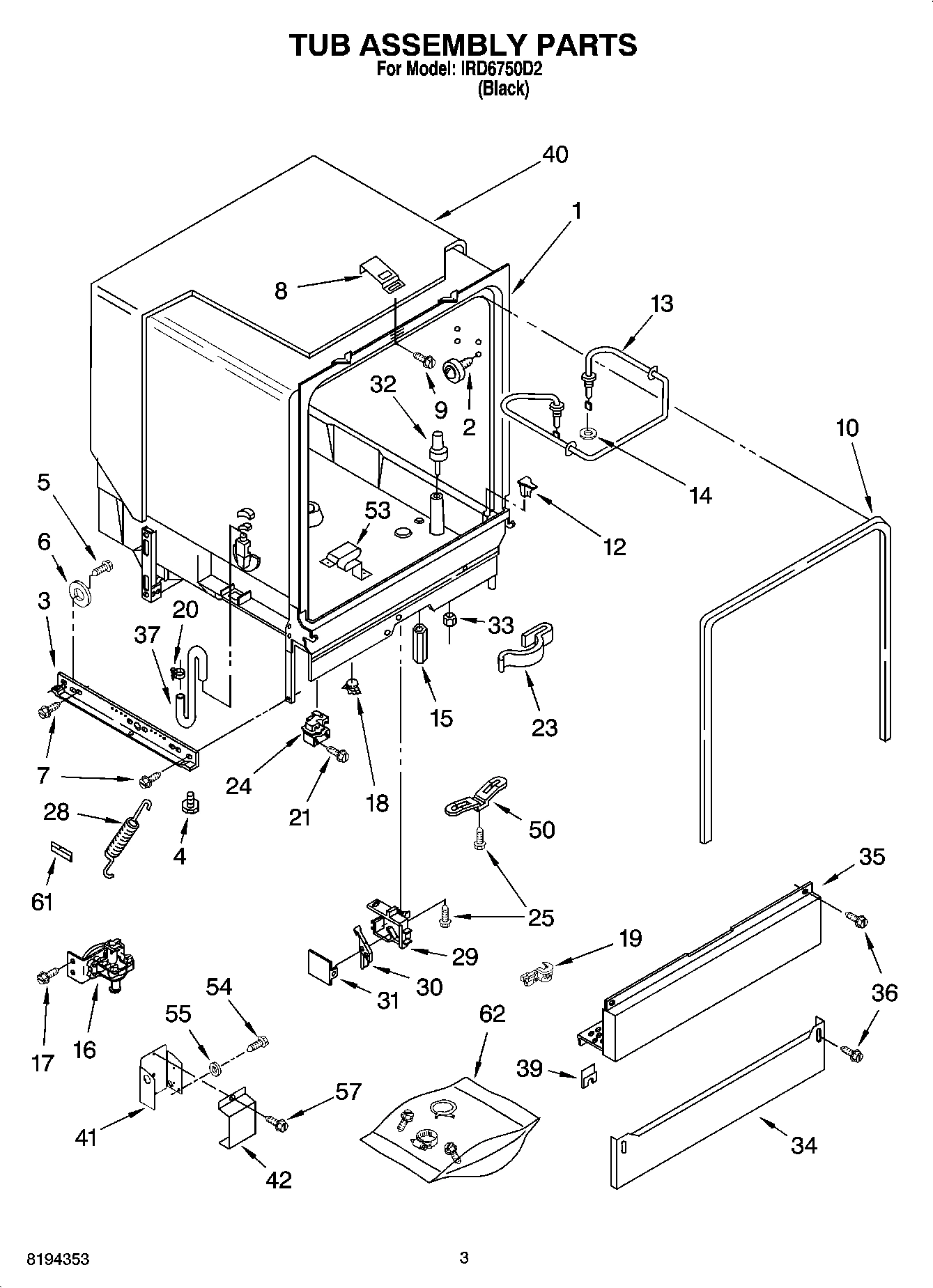 03 - TUB ASSEMBLY PARTS
