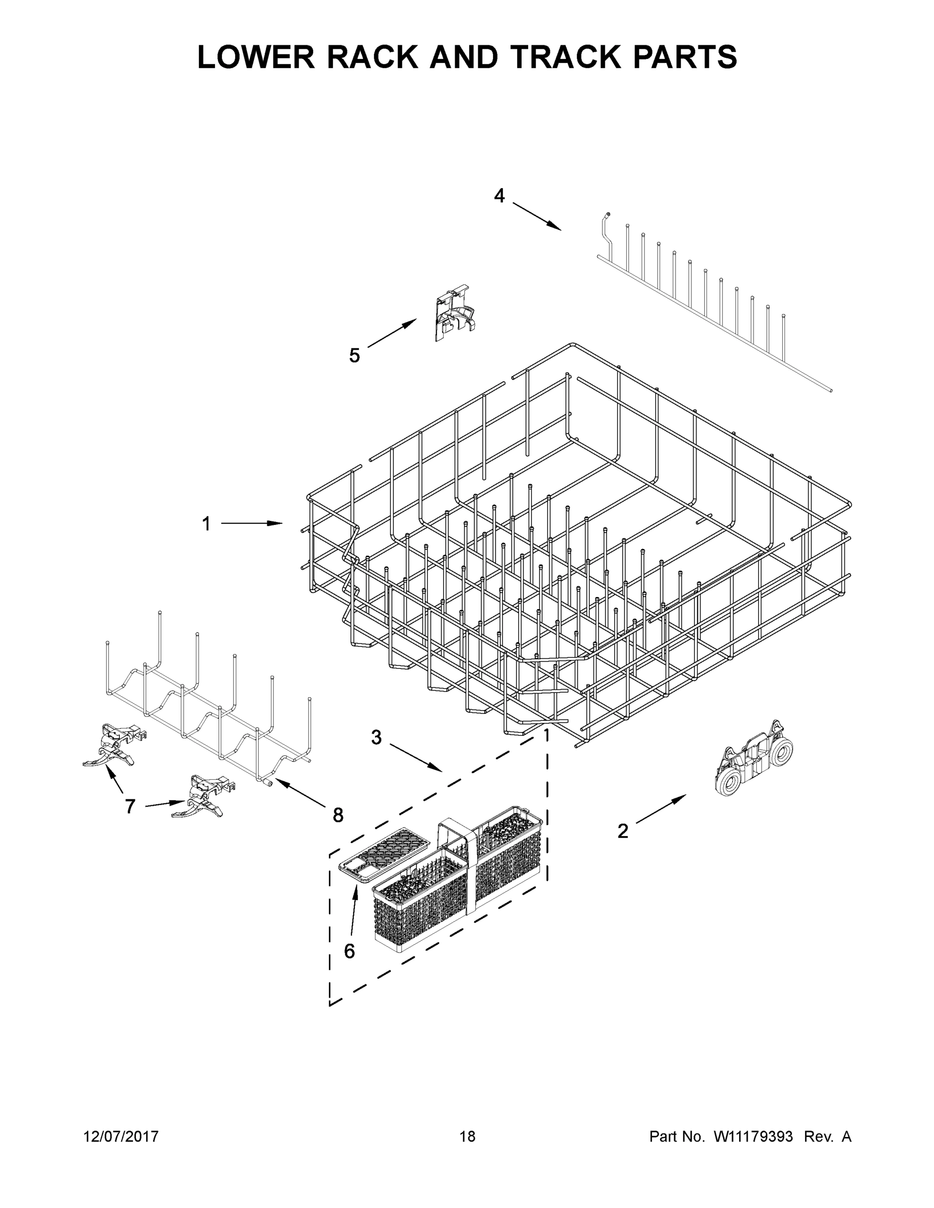 10 - LOWER RACK AND TRACK PARTS