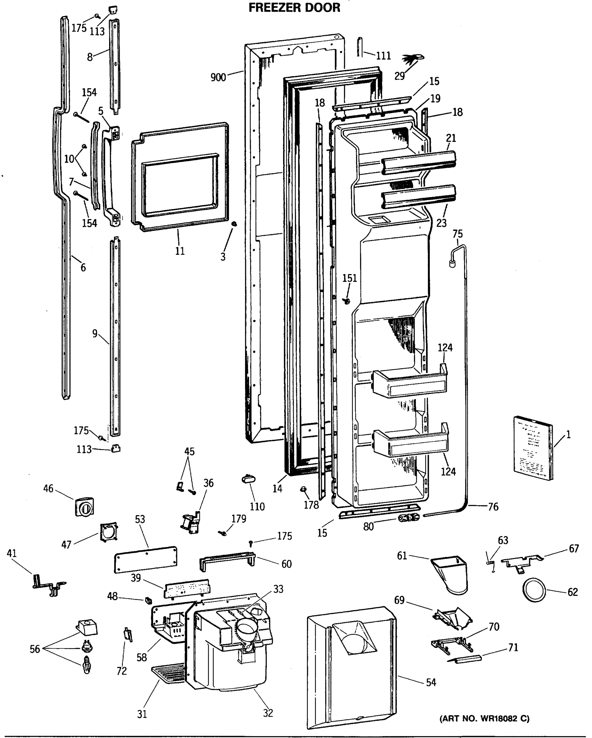 FREEZER DOOR