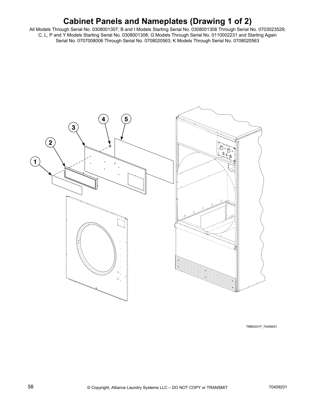 Cabinet Panels and Nameplates (Drawing 1 of 2)